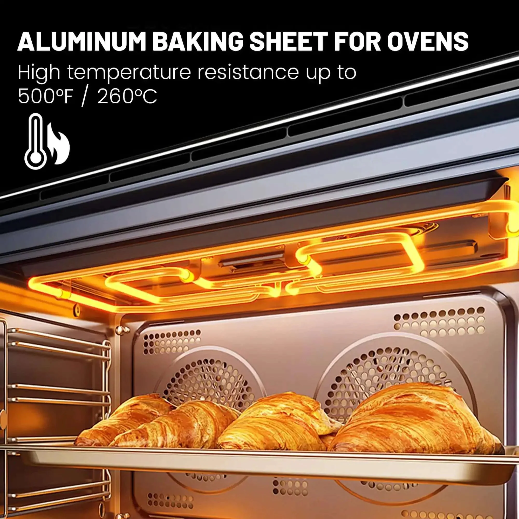 12 Pack Half-Size Aluminum Baking Sheets Pan Set, Commercial Grade, Oven And Freezer Safe, 18 By 13 Inches, Food-Grade Aluminum, NSF Certified, Durable, Rust-Resistant, Ideal For Bakery, Restaurant, And Hotel Use - Image 4