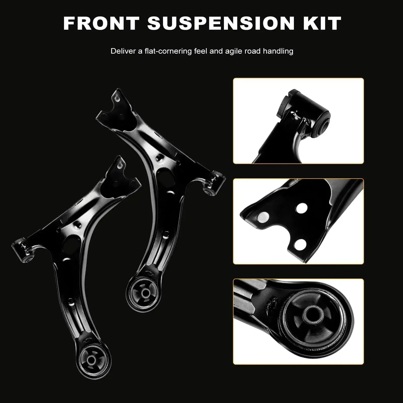 12 Piece Front Control Arm Suspension Kit For Toyota Corolla 2009 2010 2011 2012 2013 Includes Front Lower Control Arm Ball Joints Inner And Outer Tie Rod Ends And Sway Bar End Links Built Tough For Daily Driving - Image 6