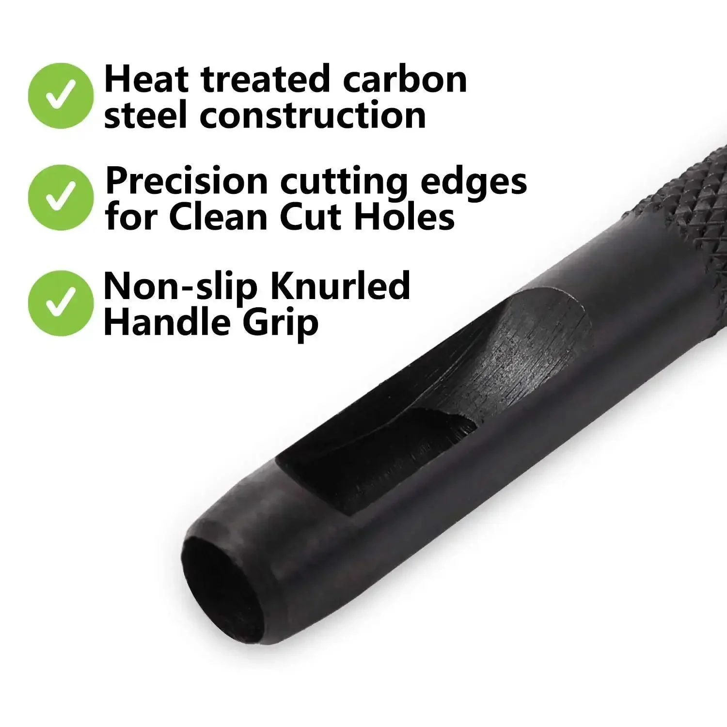 12 Piece Hollow Punch Set 1/8 To 3/4 Inch Built Tough Carbon Steel Leather Hole Punch Kit With Storage Bag For Belts, Watch Straps, Cloth And Gaskets And More DIY Projects - Image 6