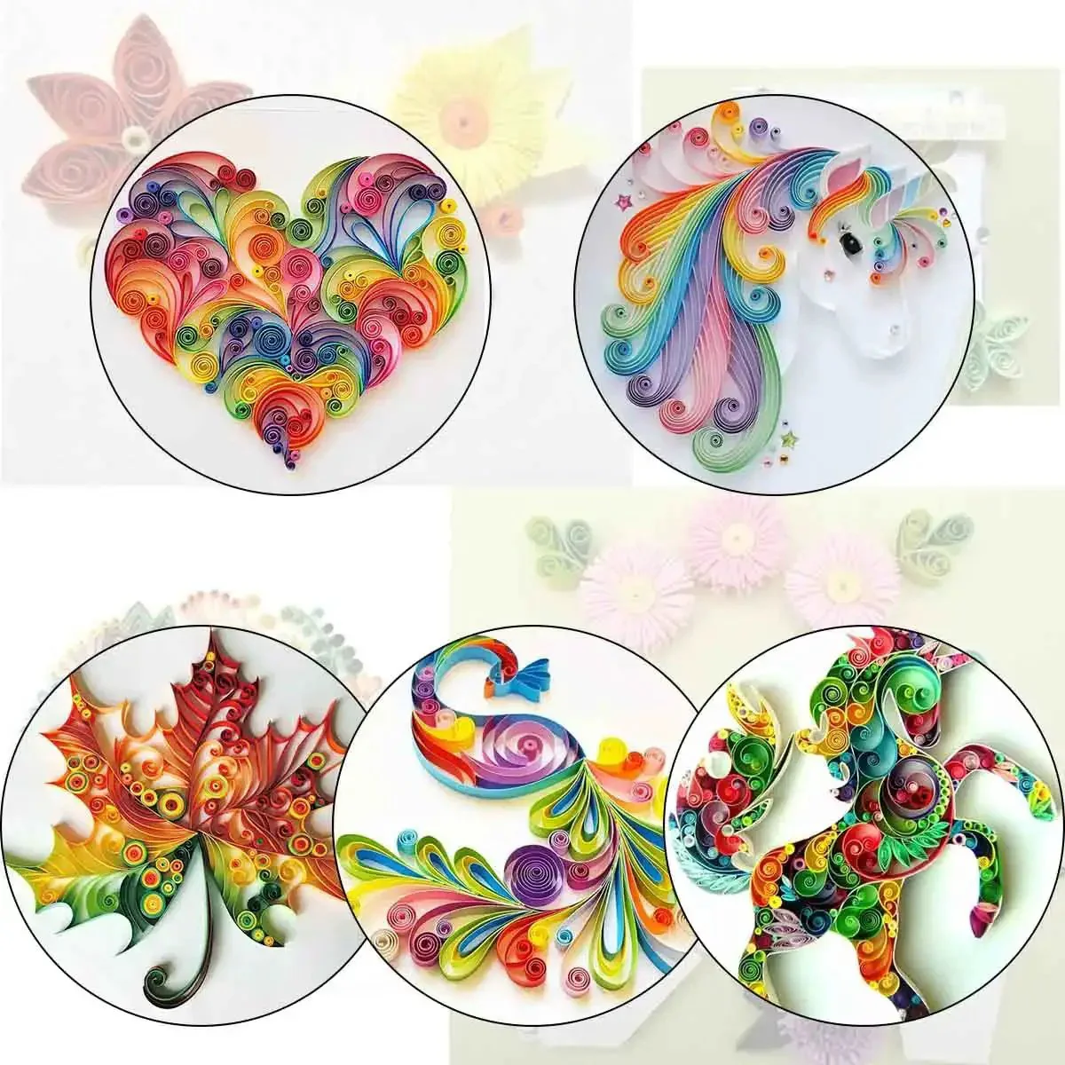 12 Piece Slotted Quilling Tool Set for Paper Crafting, Pro Grade Quilling Needles in Various Sizes for Curled Paper Strips, DIY Card Making and Art Projects, Durable PVC, Plastic and Stainless Steel Tools - Image 7