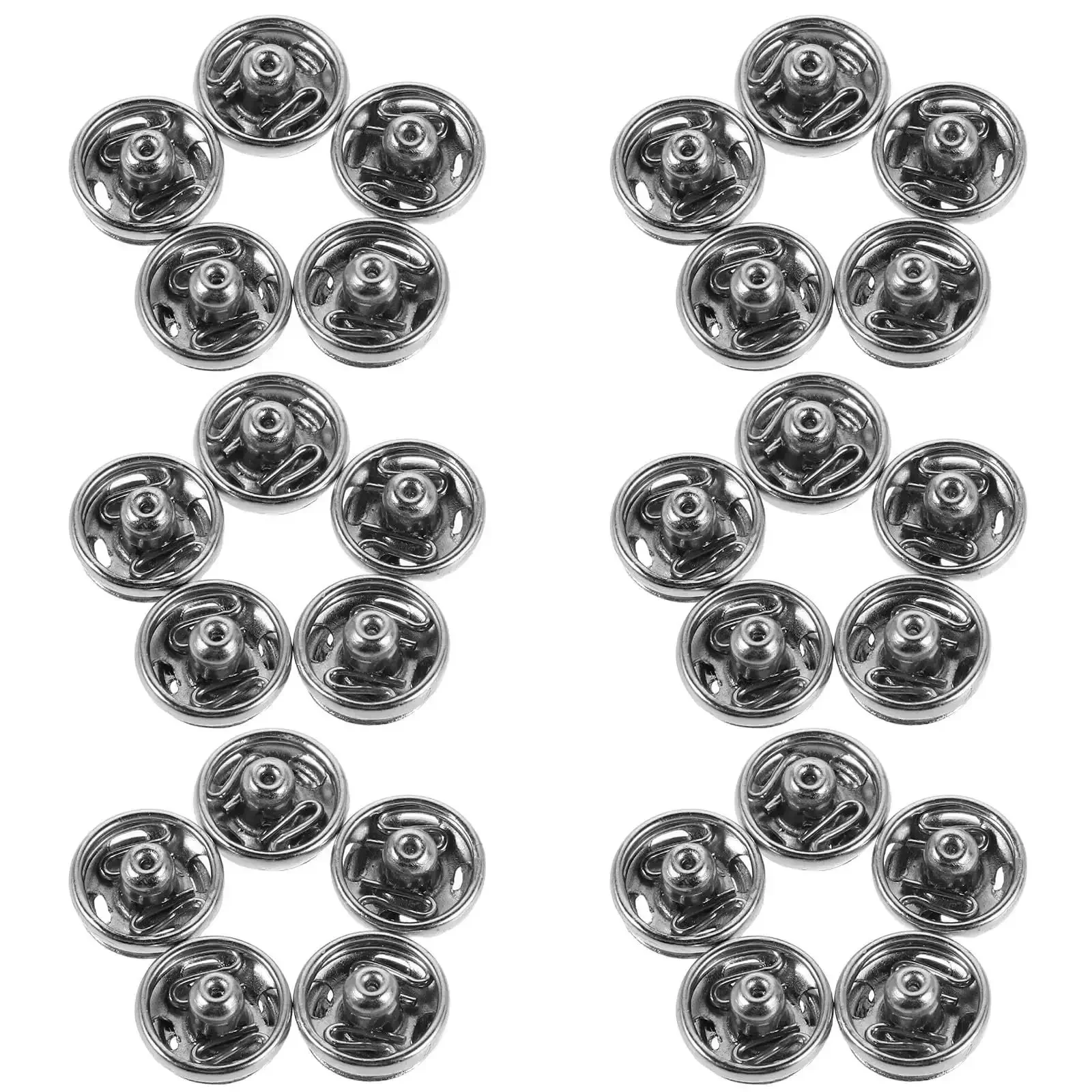120 Pcs Silver Metal Snap Fasteners 6mm Mini Sew On Button Closures For Clothes Dolls Garments DIY Sewing Accessories Bulk Clothing Fastener Kit For Professional Tailoring Craft Projects Repairs And Upgrades