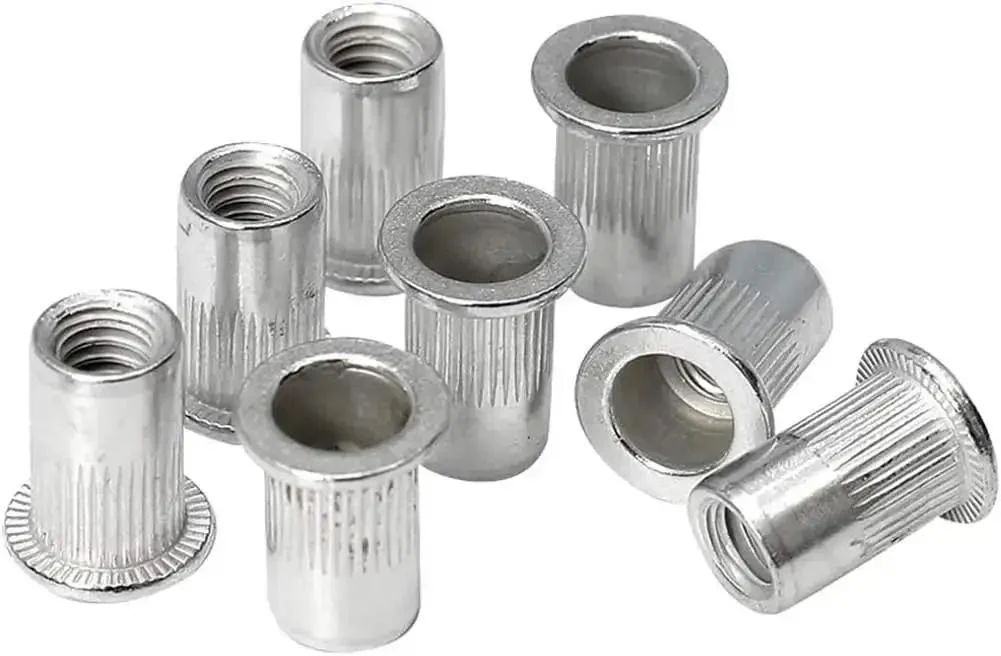 120 Piece Aluminum Rivet Nut Set 1/4-20 UNC Rivnuts Nutserts For DIYers, Auto And Home Projects With Grip Range 0.020 To 0.120 Inches And 0.600 Inch Length, Head Diameter 0.490 Inch, Body 0.350 Inch - Image 4