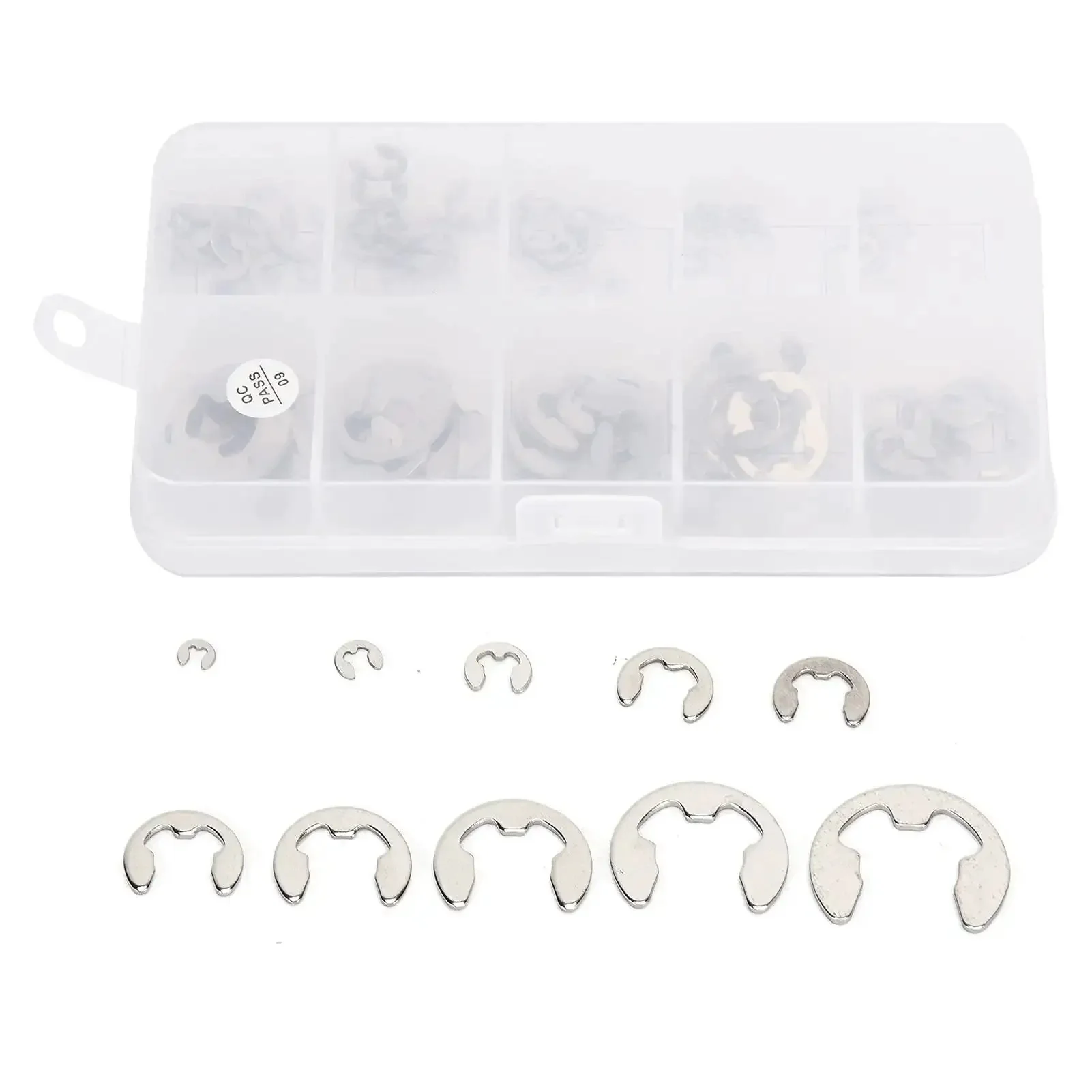120 Piece External E Clip Circlip Retaining Ring Set Stainless Steel For Quick Fixes And DIY Projects One Point Five Mm To Ten Mm Range With Rustproof Burr Free Design For Indoor And Outdoor Use - Image 7