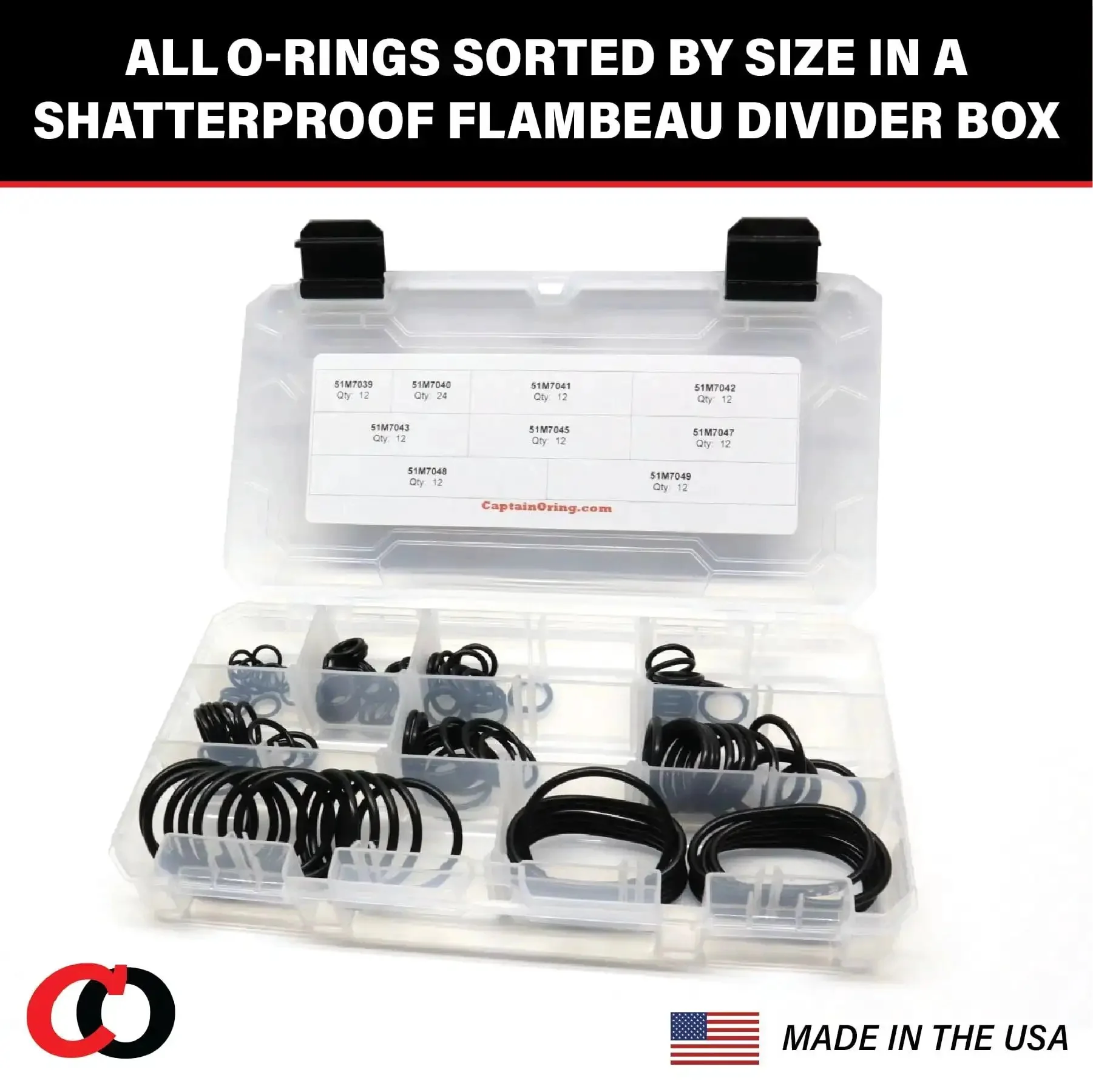 120 Piece Pro Grade O Ring Kit For SAE J2244/2 ISO 6149 Metric Port Hydraulic Fittings Includes 9 Sizes Buna N 90 Durometer O Rings Compatible With John Deere And Other Hydraulic Equipment - Image 2