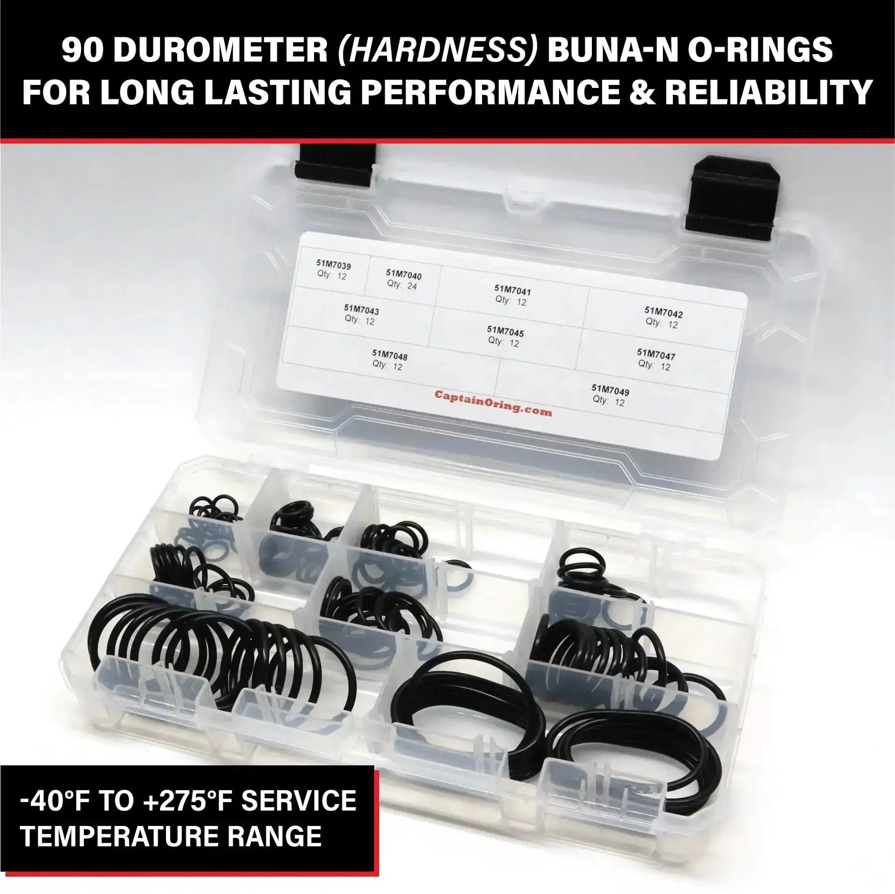 120 Piece Pro Grade O Ring Kit For SAE J2244/2 ISO 6149 Metric Port Hydraulic Fittings Includes 9 Sizes Buna N 90 Durometer O Rings Compatible With John Deere And Other Hydraulic Equipment - Image 4
