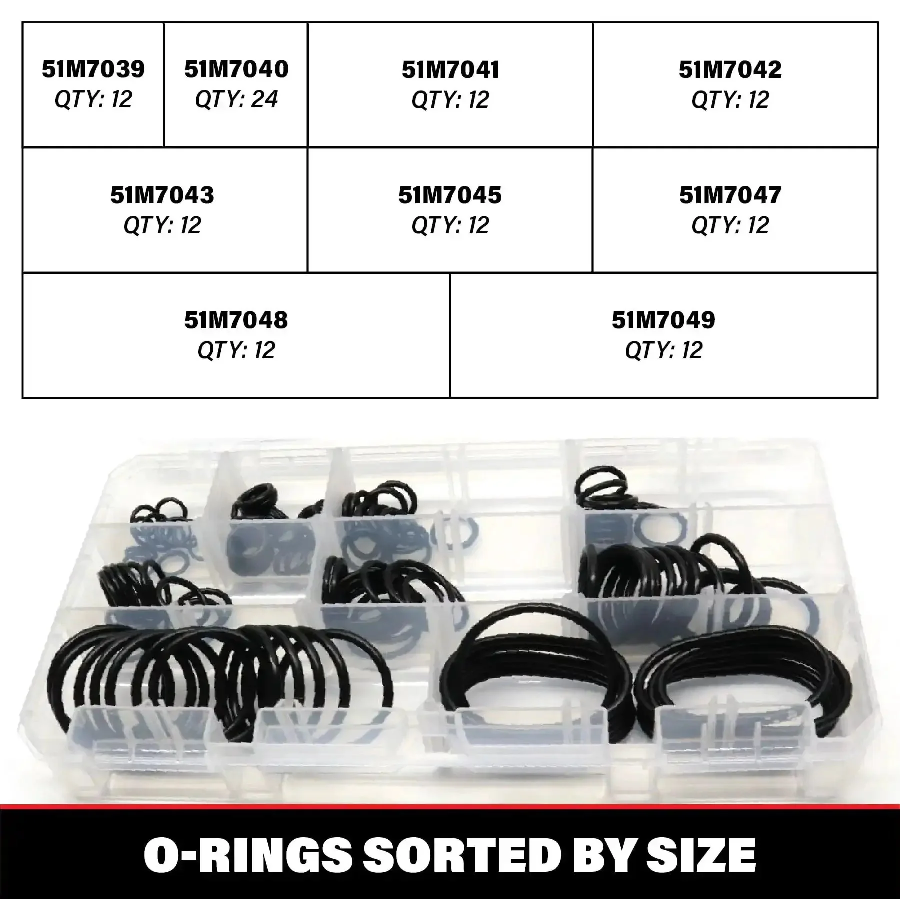 120 Piece Pro Grade O Ring Kit For SAE J2244/2 ISO 6149 Metric Port Hydraulic Fittings Includes 9 Sizes Buna N 90 Durometer O Rings Compatible With John Deere And Other Hydraulic Equipment - Image 5