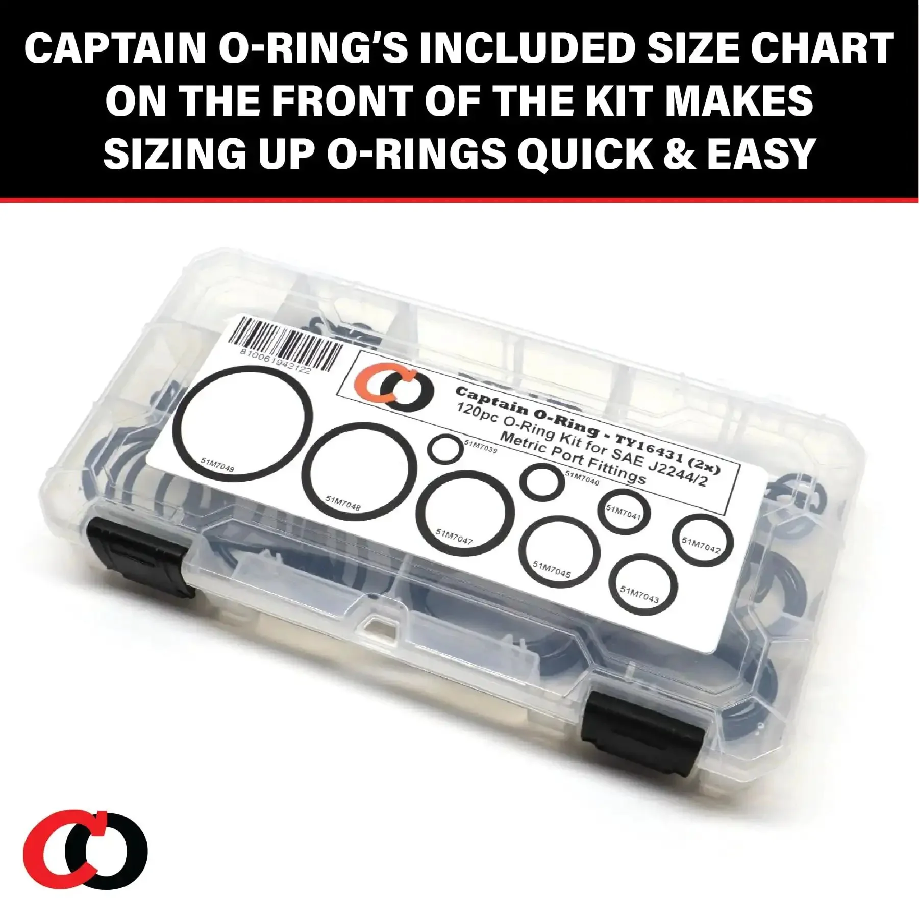 120 Piece Pro Grade O Ring Kit For SAE J2244/2 ISO 6149 Metric Port Hydraulic Fittings Includes 9 Sizes Buna N 90 Durometer O Rings Compatible With John Deere And Other Hydraulic Equipment - Image 6