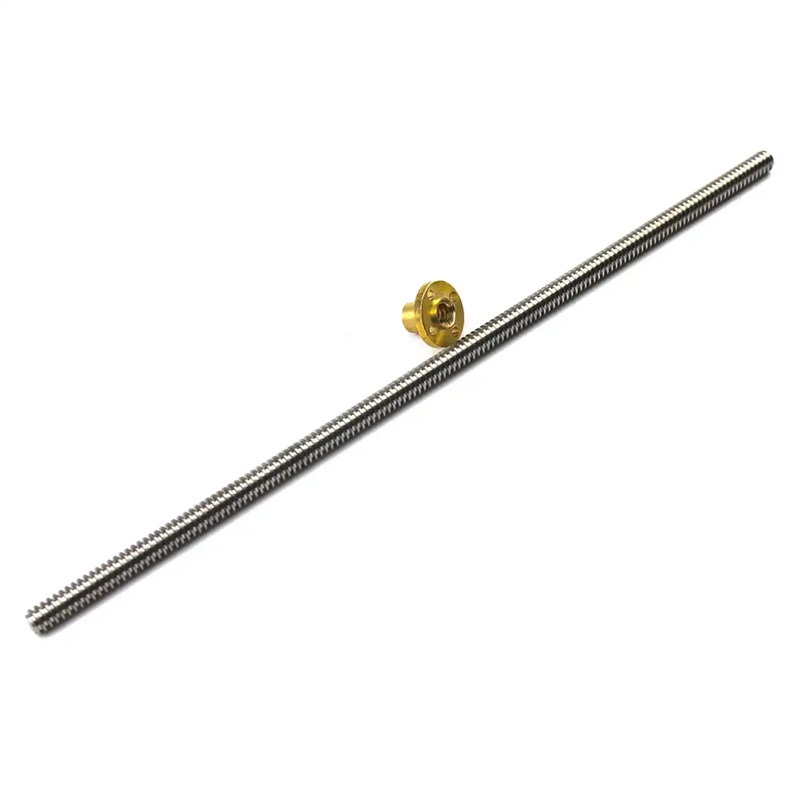 1200Mm T8 Lead Screw With 2Mm Lead And 2Mm Pitch, Stainless Steel Rod With Copper Nut For 3D Printer And CNC Z Axis, Pre Drilled Mounting Holes, Easy Install, Durable High Precision Drive - Image 5