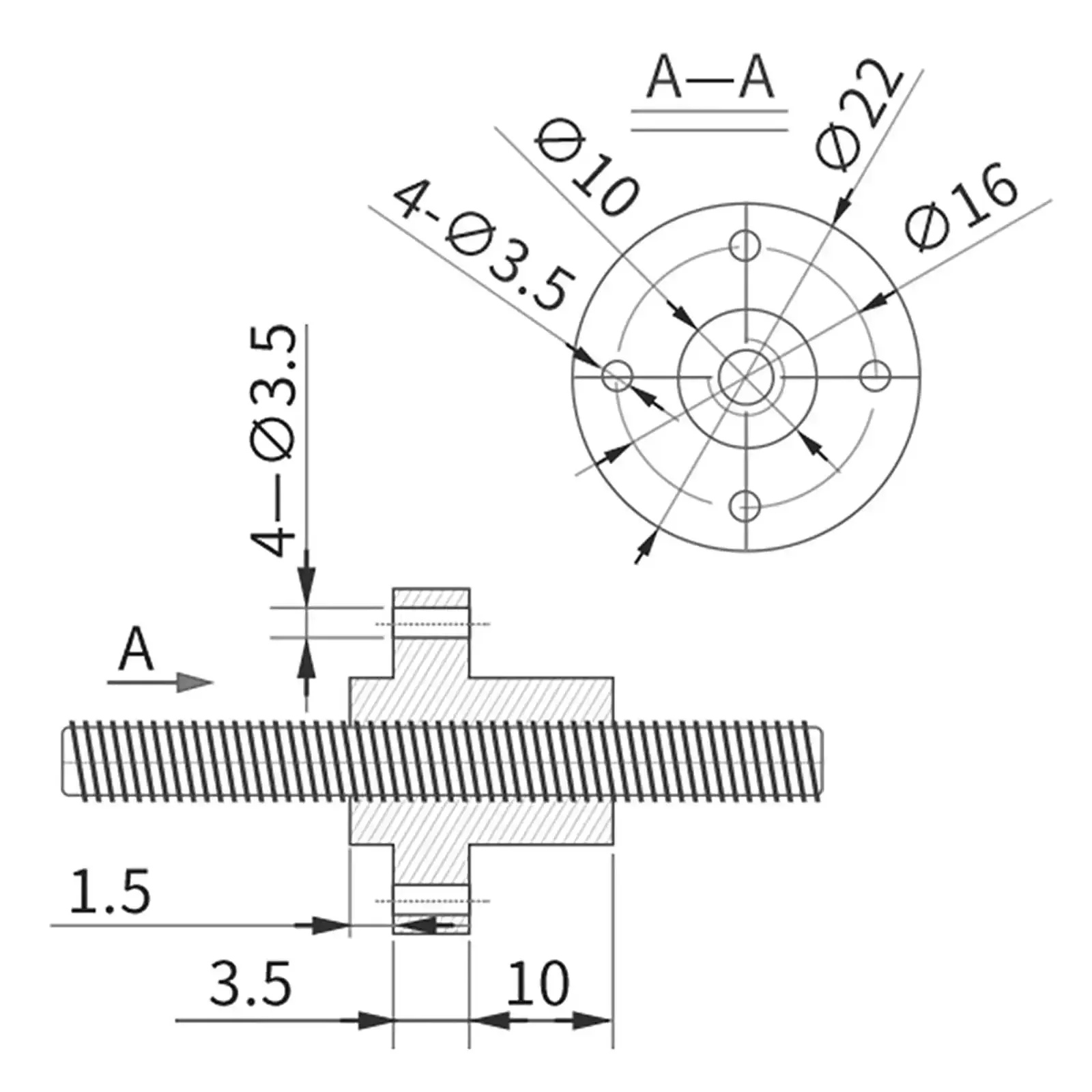 1200Mm T8 Lead Screw With 2Mm Lead And 2Mm Pitch, Stainless Steel Rod With Copper Nut For 3D Printer And CNC Z Axis, Pre Drilled Mounting Holes, Easy Install, Durable High Precision Drive - Image 7