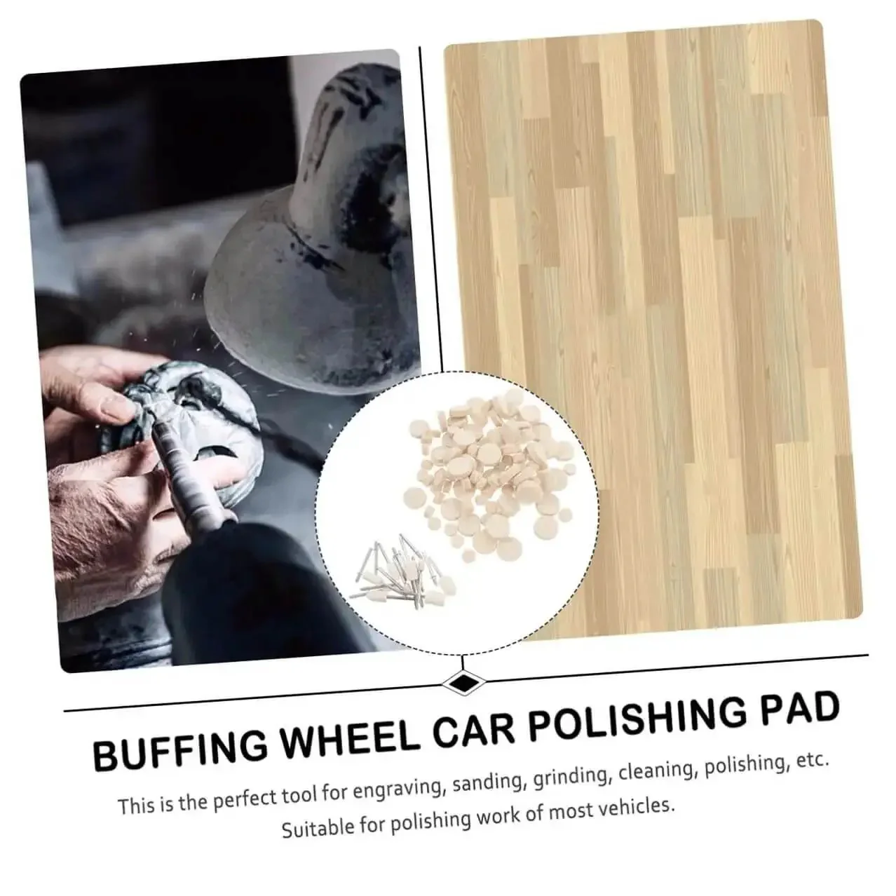 120Pcs Wool Felt Polishing Wheels Set With Shank For Rotary Polisher Pro Grade Wool Buffing Tools Kit For Metal And Wood Finishing Industrial Grinding And Polishing Accessories - Image 3