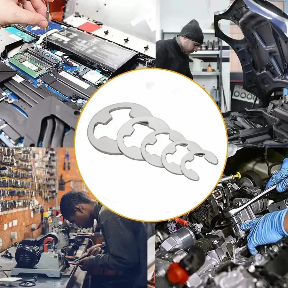120Piece Metal E Clip Assortment Kit With Durable E Retaining Rings In Sizes From 1.5Mm To 10Mm, Heavy Duty Precision Set For Auto Enthusiasts, Machinery And DIY Gear, Includes 12 Pieces Of Each Size For Quick, Reliable Fixes - Image 2
