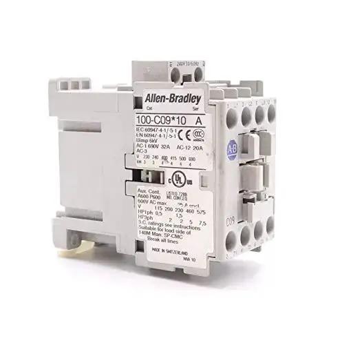 120V AC Din Rail Mounted Motor Contactor With 9A Rating Built For Industrial Control, Compact 35mm Rail Mount, Coil Voltage 120VAC, Space Saving Design, Easy Install For System Overloads 193 T1A, Reliable Performance