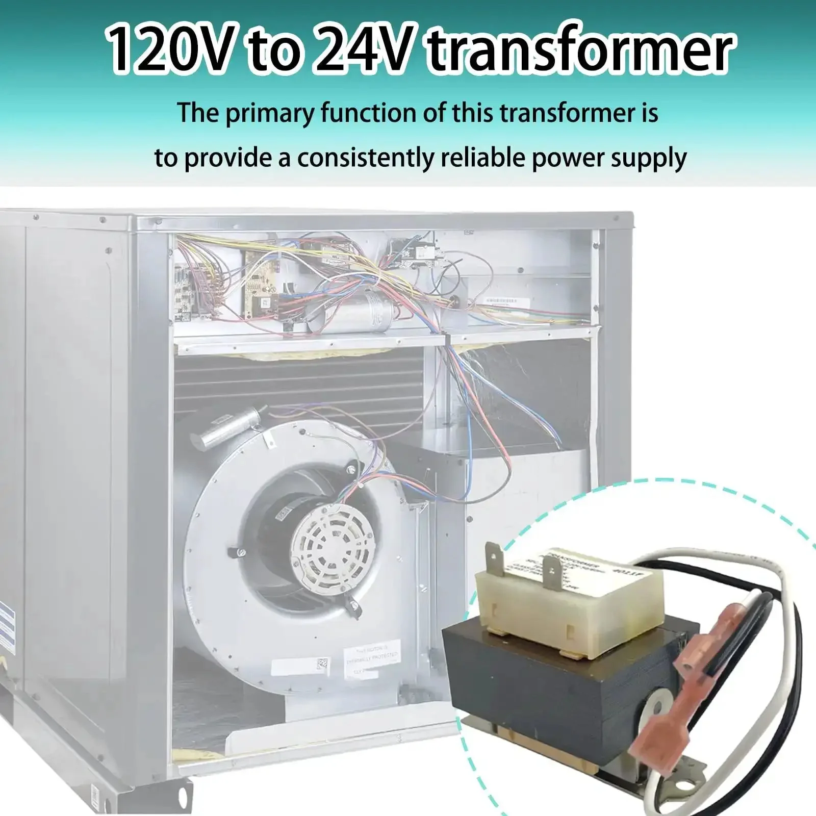 120V To 24V HVAC Transformer For Goodman Amana Furnaces 40VA Class 2 Control Primary 120V Secondary 24V Foot Mount Multi Tap Replacement Furnace Transformer - Image 4