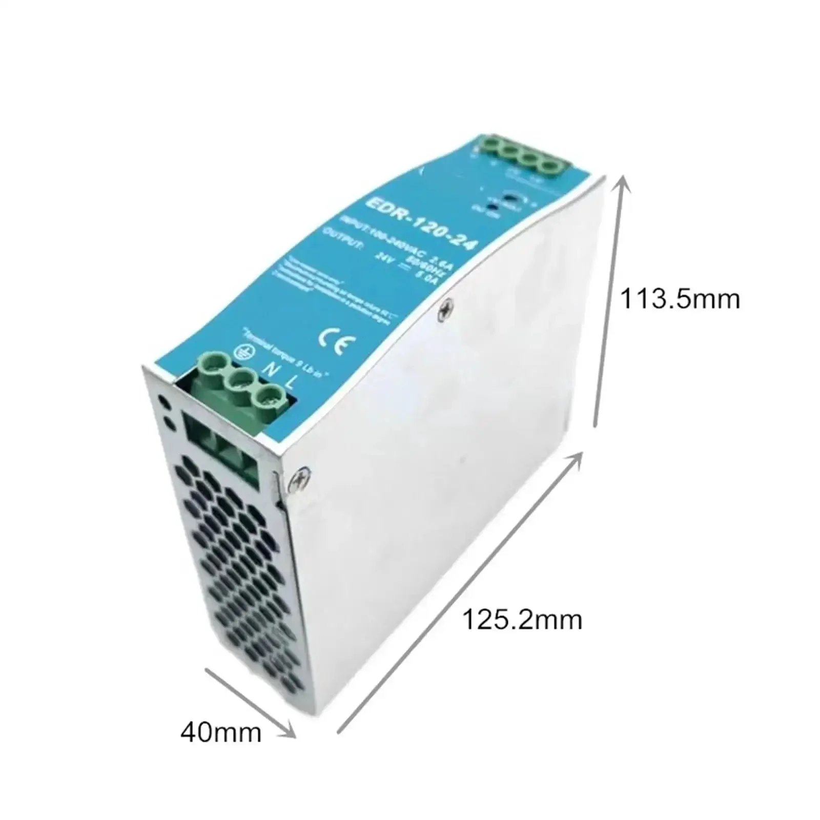 120W 24V DIN Rail Switching Power Supply For CCTV And LED Lighting SMPS Pro Grade High Efficiency Industrial Power Unit Built To Last Tough As Nails For Rugged Rail Installations - Image 4
