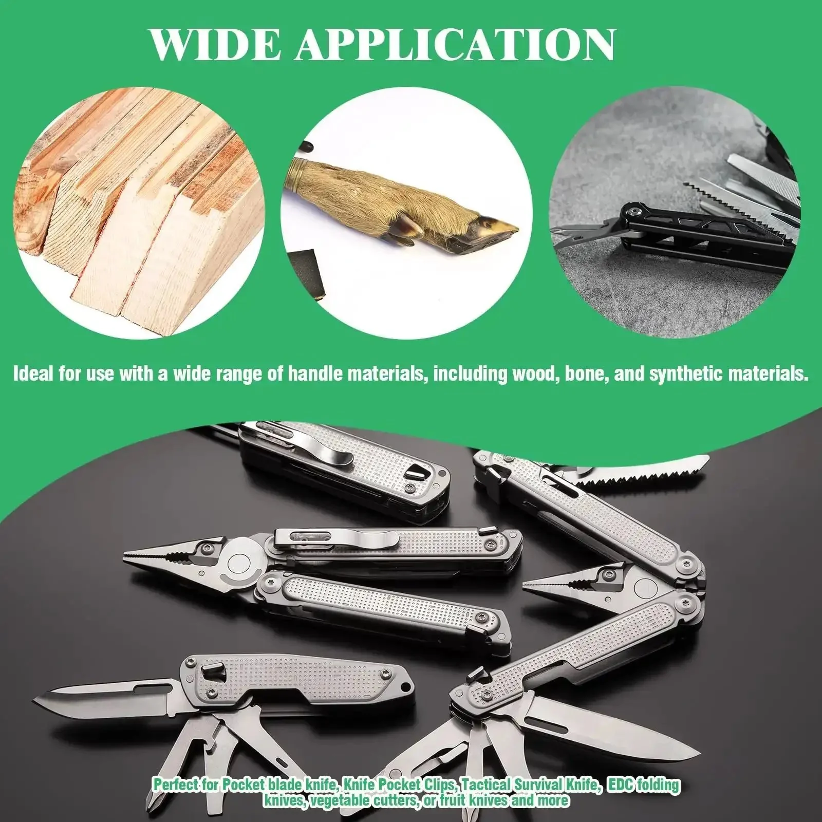 121 Piece 304 Stainless Steel Pocket Blade Knife Handle Screws Assortment Set Including M2 And M2.5 Machine Screws EDC Folding Hilt Fasteners Knifemakers Rivets For DIY Repair Torx Driver Included - Image 3