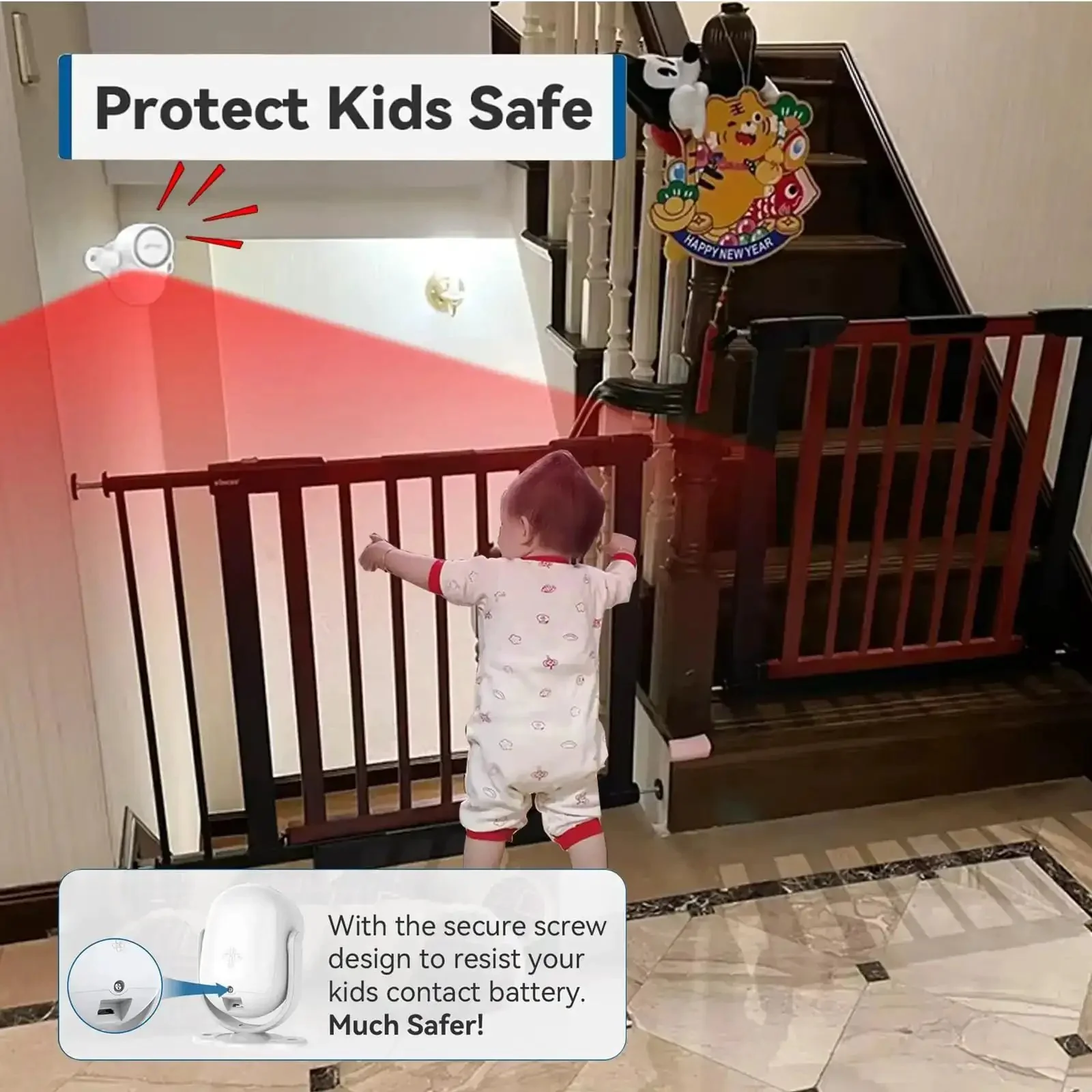 125dB Motion Sensor Alarm With Remote No Joke Loud Indoor Wireless Security Siren For Home Garage And Van 328ft Range 40ft PIR Detector Battery Powered Easy Setup Peace Of Mind Protection - Image 5