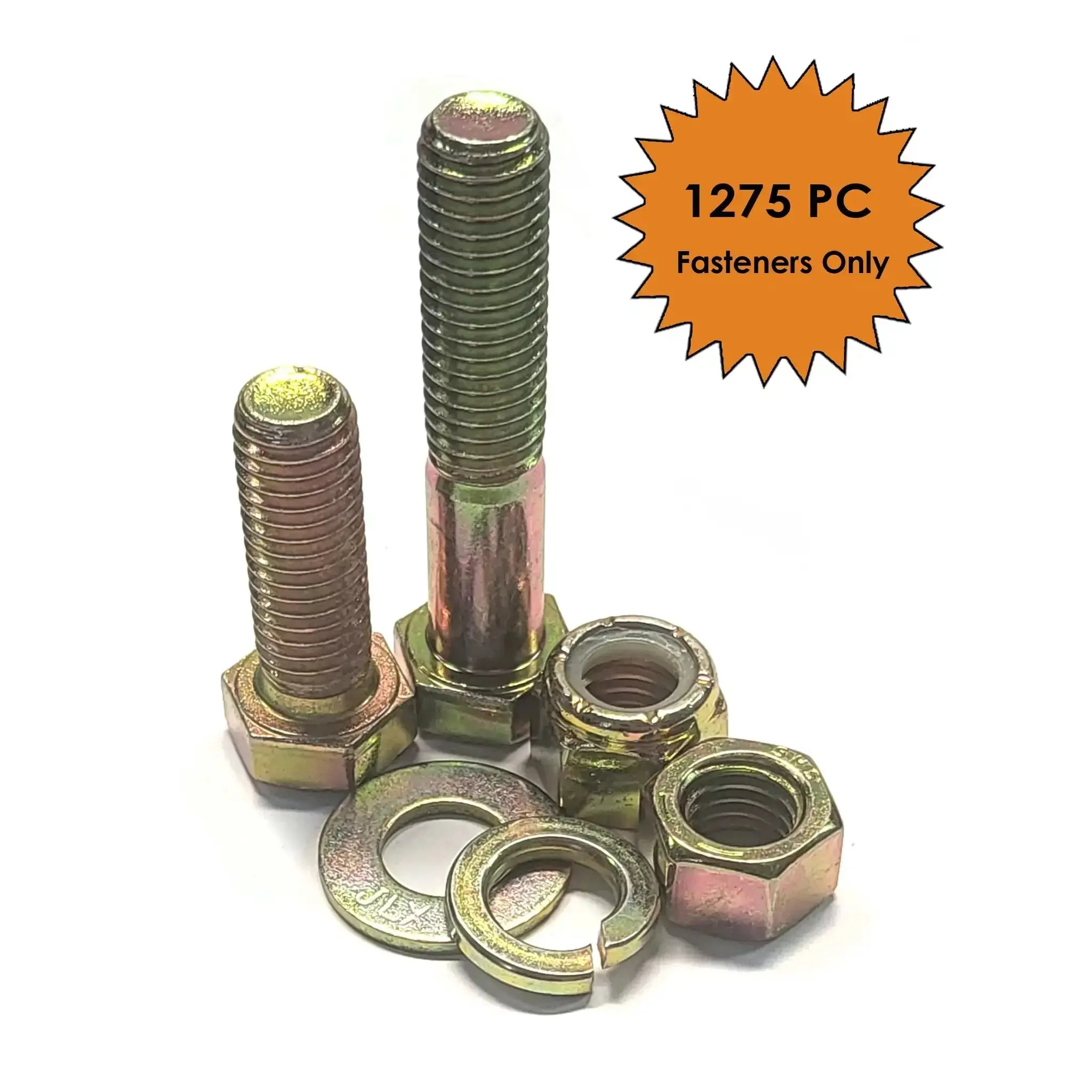 1,275-Piece Grade 8 Coarse Thread Metal Fastener Drawer Set With Hex Cap Screws, Nuts, Lock Washers And Flat Washers In Yellow Zinc Finish, Heavy-Duty Metal Drawer Kit, ISO 9001 Certified - Image 6