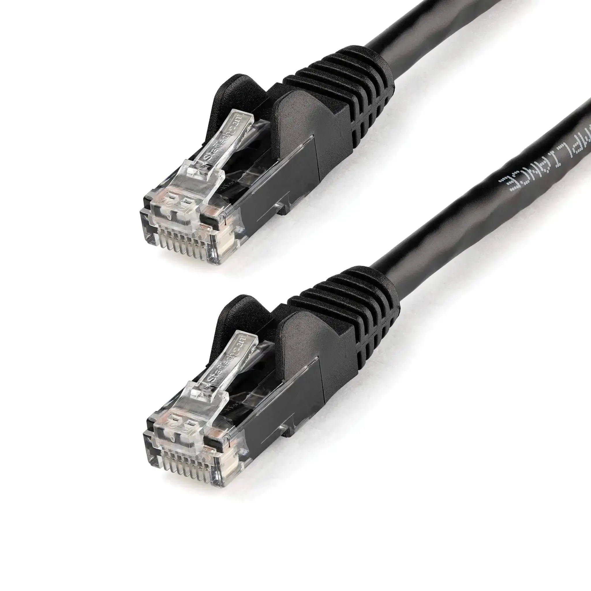 12Ft Cat6 Ethernet Patch Cable Black Snagless With Strain Relief 250MHz 24AWG Copper RJ45 UTP Gigabit And 10Gbps Ready Up To 160Ft 100W PoE Compatible ANSI/TIA-568-2-D Category 6 High Performance Network Cable