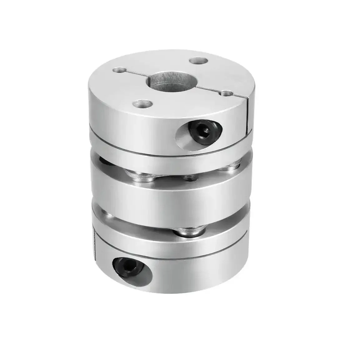 12mm By 12mm Clamp Style Motor Shaft Diaphragm Coupling Coupler For Servo And Stepper Motors, Aluminum Hubs Stainless Discs, Misalignment Tolerance, 10000 RPM, Lightweight Yet Beefy Drive Connection