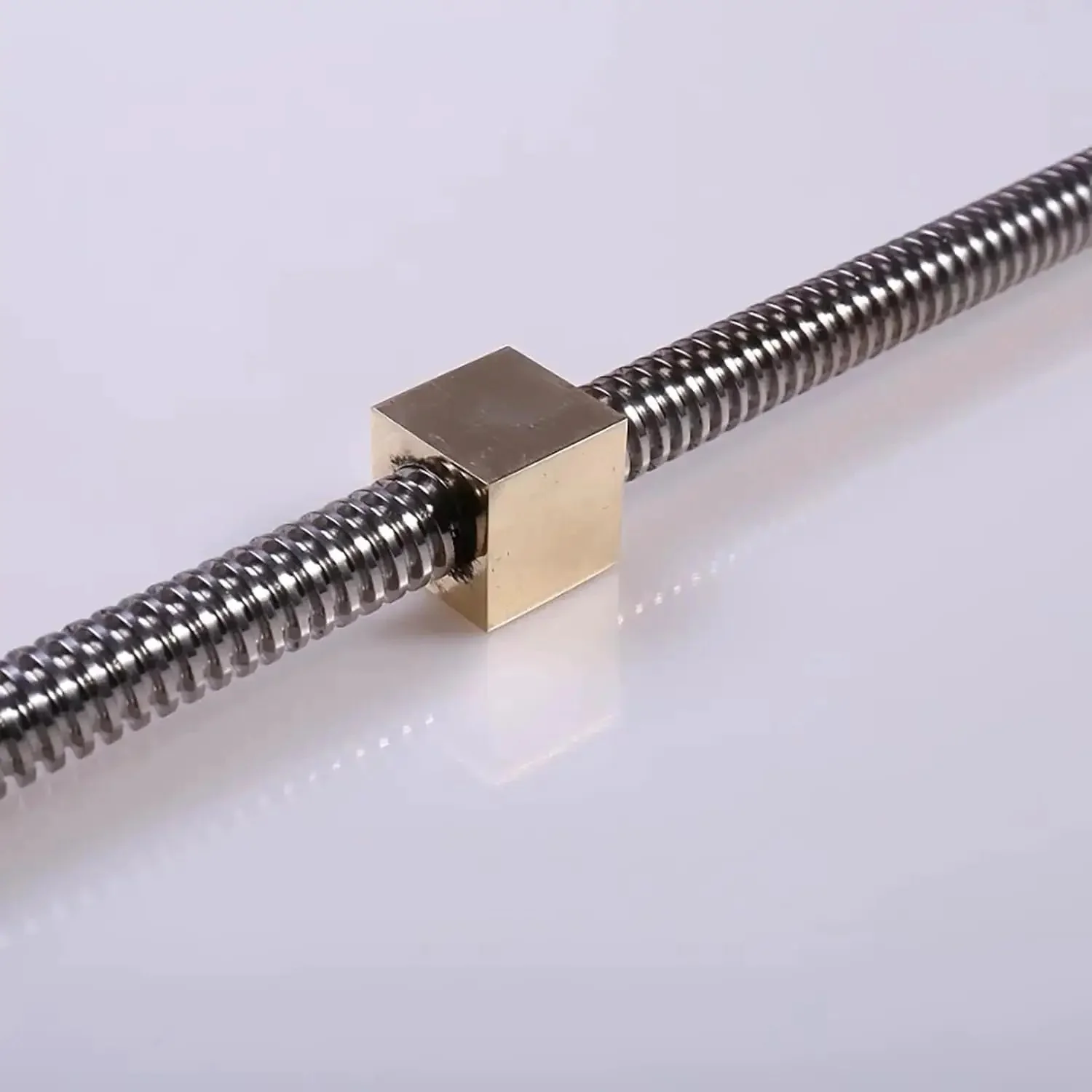 12mm Diameter Lead Screw With Brass Nut, 400mm Long, 2mm Pitch, 8mm Lead, 4 Starts, Acme Thread Precision Rod For 3D Printer Z Axis And CNC Projects, Ready To Install In Your DIY Machine - Image 5