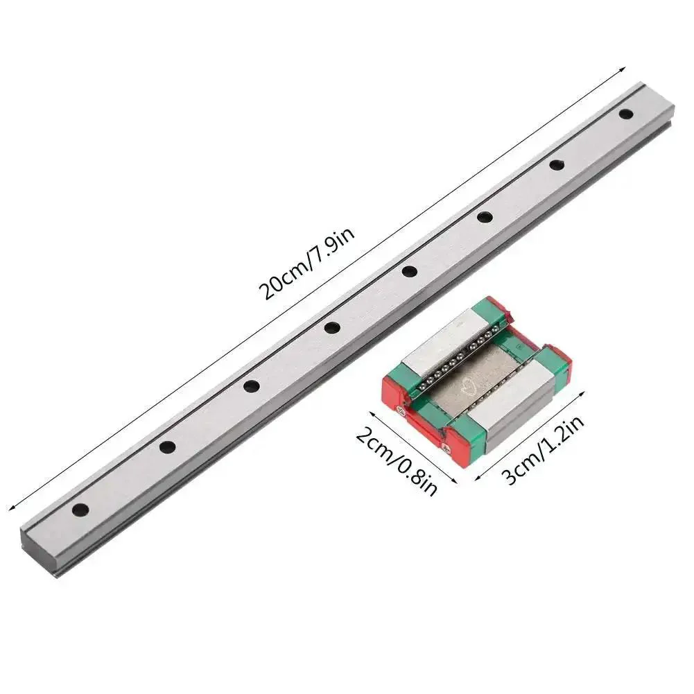 12mm Linear Rail Kit With Slide Block For Precision Motion Heavy Duty Build Bearing Steel Track 200mm Length Four Point Load Design Built In Lubrication System Smooth Glide For CNC Machines And Automation - Image 7