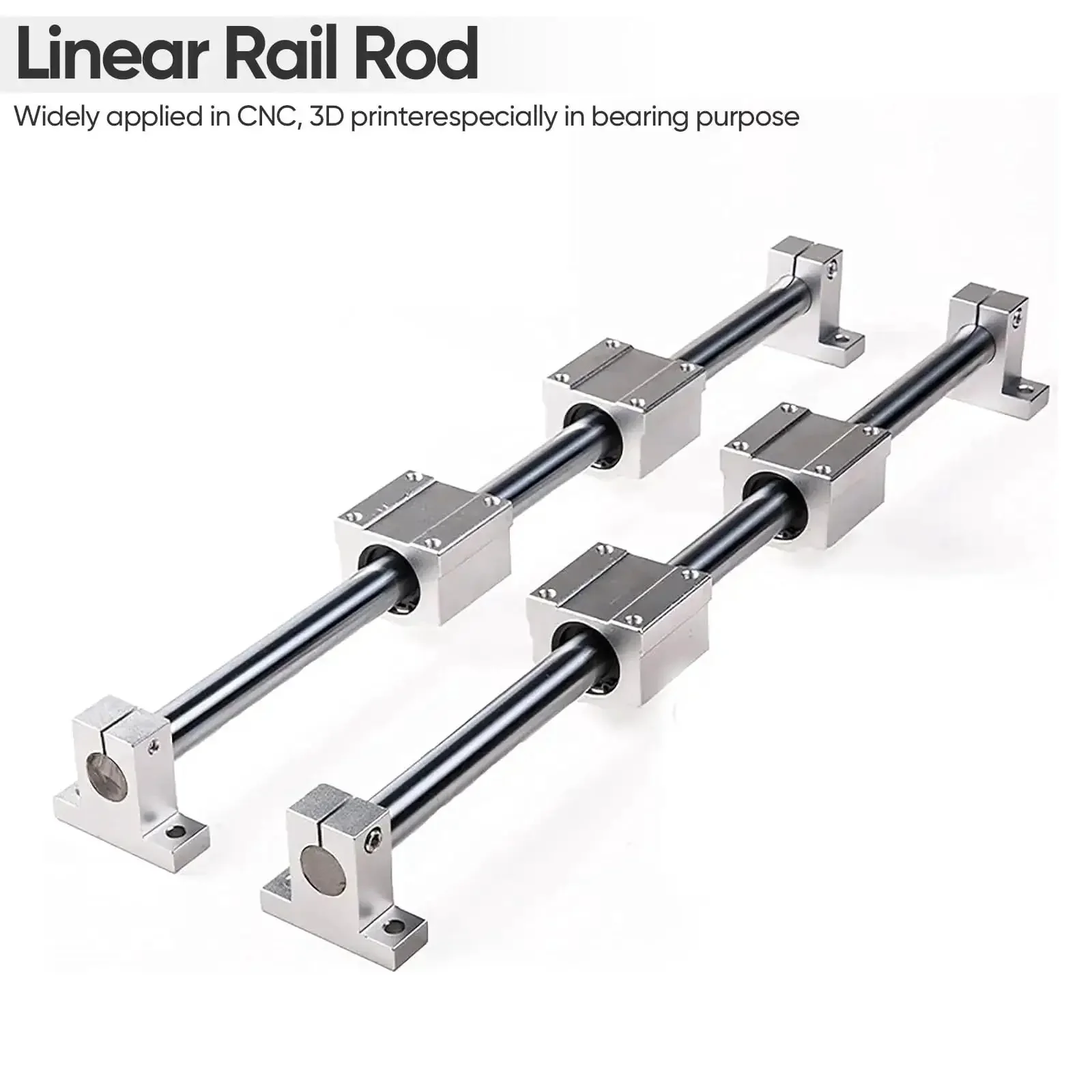12mm X 400mm Linear Motion Rods Set Of 2 For CNC, 3D Printers, And DIY Projects Hardened Chrome Steel Shafts With HRC55-62 Tolerance, Smooth Low-Wear Guide Rails For High-Speed Motion And Precise Repeats - Image 6