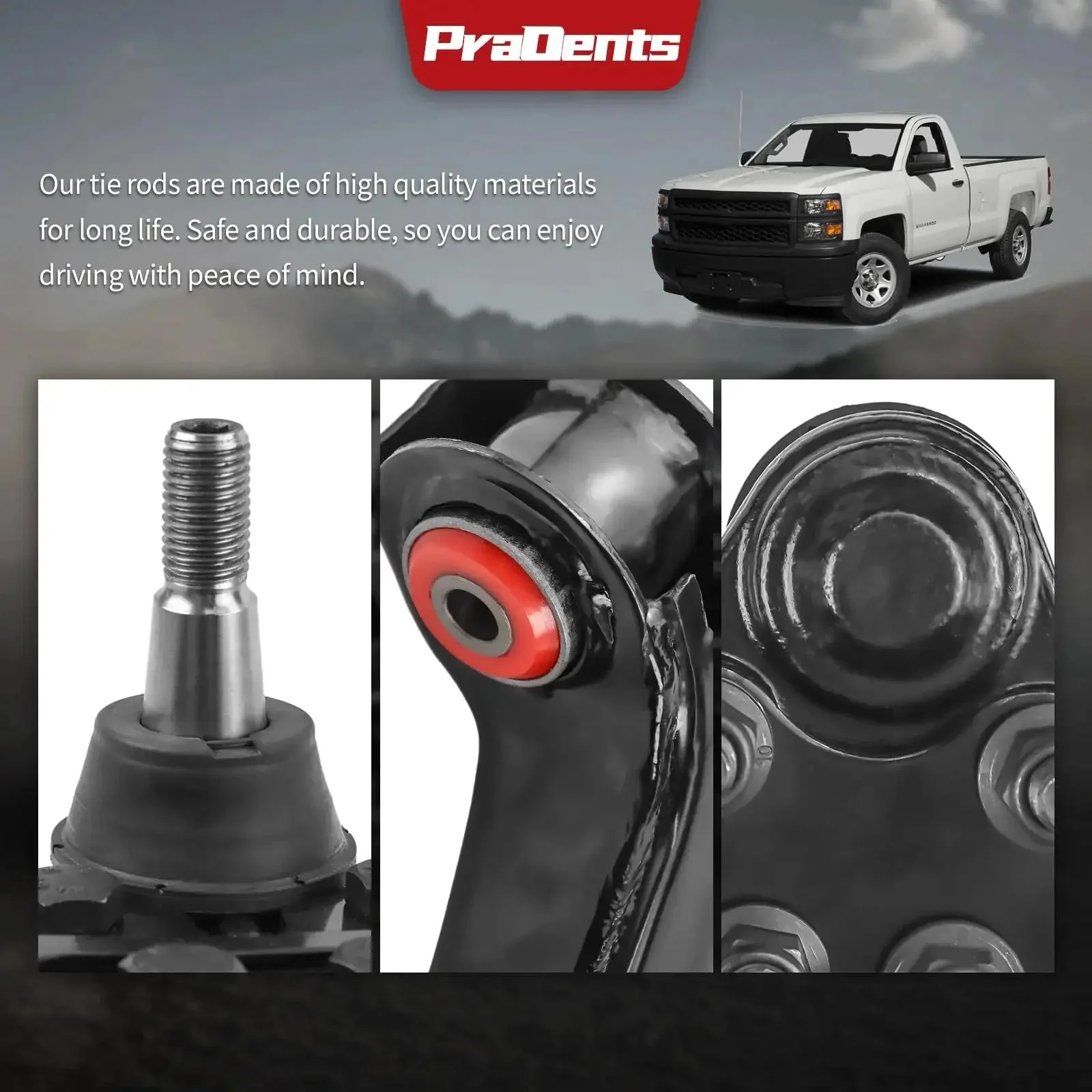 12Pc Front End Suspension Kit With Upper And Lower Control Arms And Polyurethane Bushings For 1999 2006 Chevy Silverado 1500 And GMC Sierra 1500 RWD Upgrade To A Firmer, Smoother Ride - Image 3