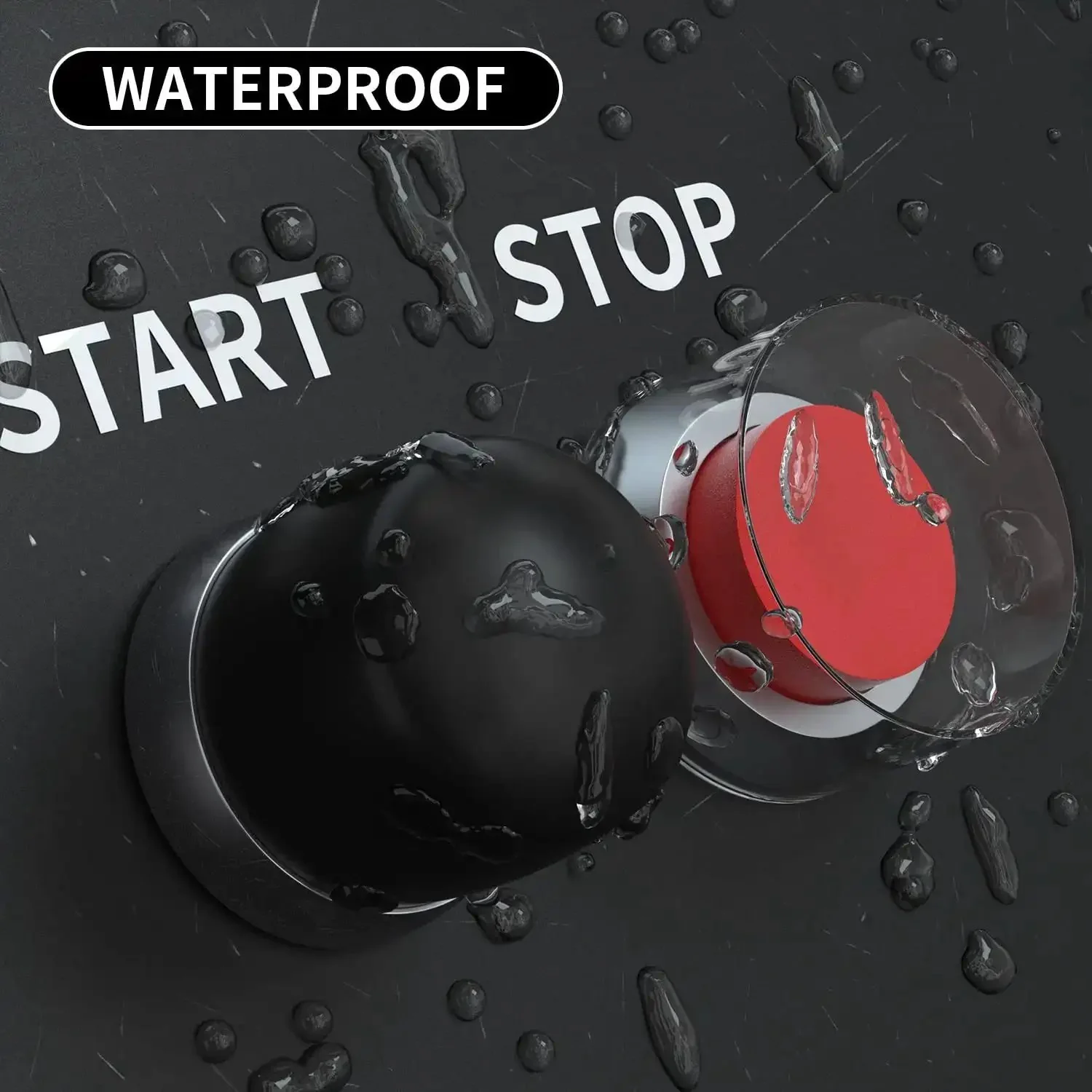 12V 24V Waterproof Kickstart Push Button Switch 50A Heavy Duty Momentary SPST With Neoprene Weatherproof Cover For Car Truck Boat Tractor ATV Marine Horn Engine Start Systems - Image 3