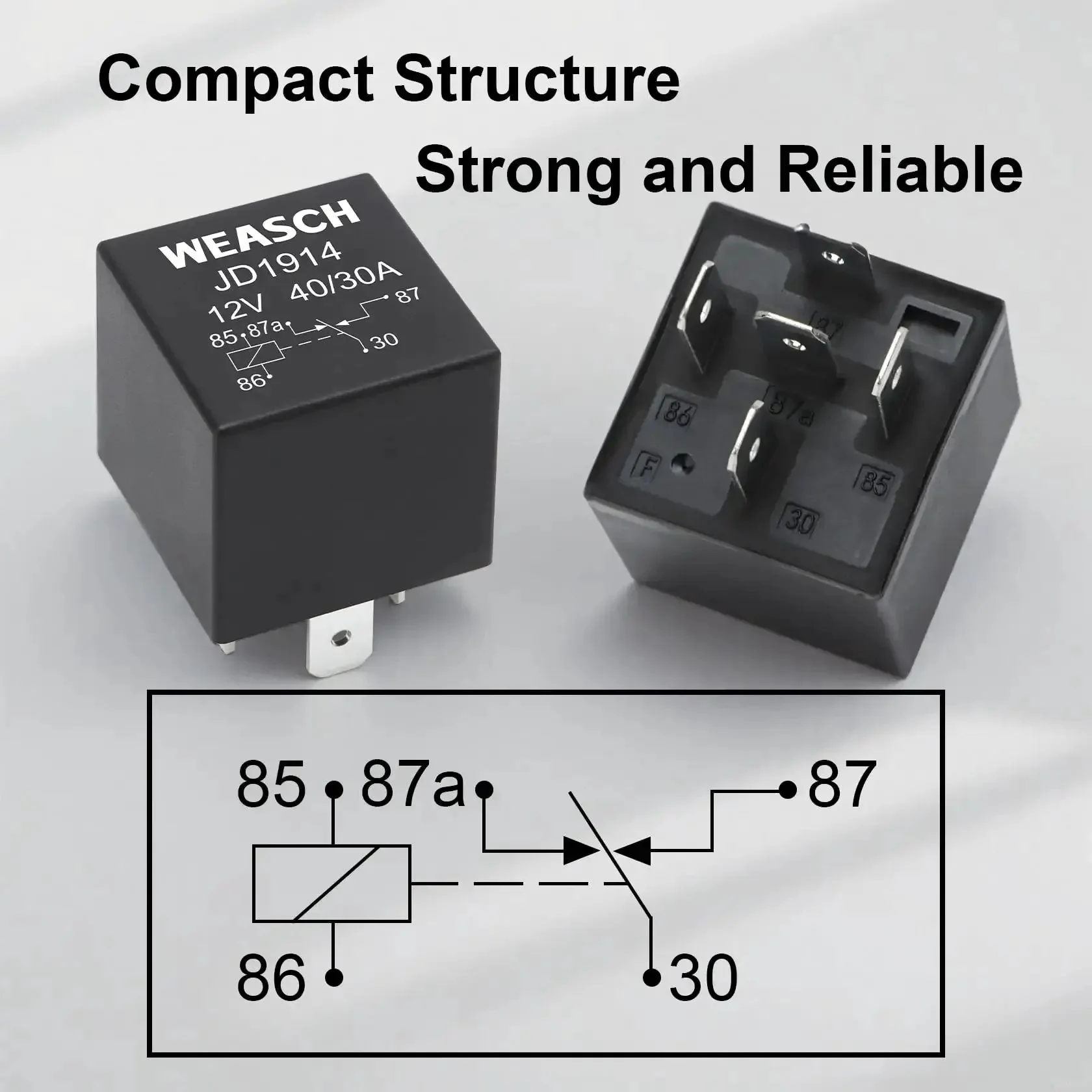 12V 3 Way Fuse Relay Kit With 5 Pin SPDT 40A Heavy Duty 12 AWG Copper Wires Includes 1 Relay And 3 ATC ATO Blade Fuses For Cars Trucks Marine Boat Jeep - Image 7