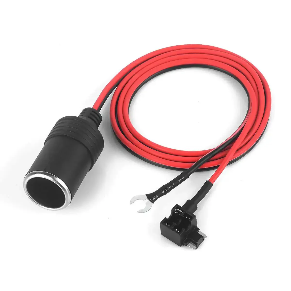 12V Add A Circuit Fuse Tap Adapter For Car Cigarette Lighter With 3.3 Ft 1 m 18 AWG Cable And Fuse Holder Easy Install Power Tap For Upgrading Your Ride Electrical System - Image 5
