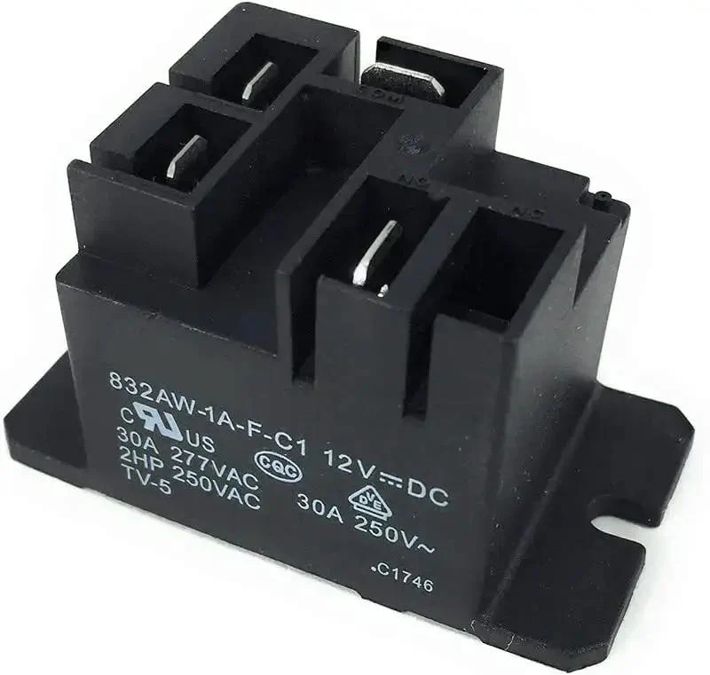 12V DC 30A General Purpose Contactor Relay For Starter Circuits And Appliance Controls UL CUL Approved 4 Pin High Insulation 4000V RMS RoHS Compliant Suitable For Stoves Ovens And Generator Systems