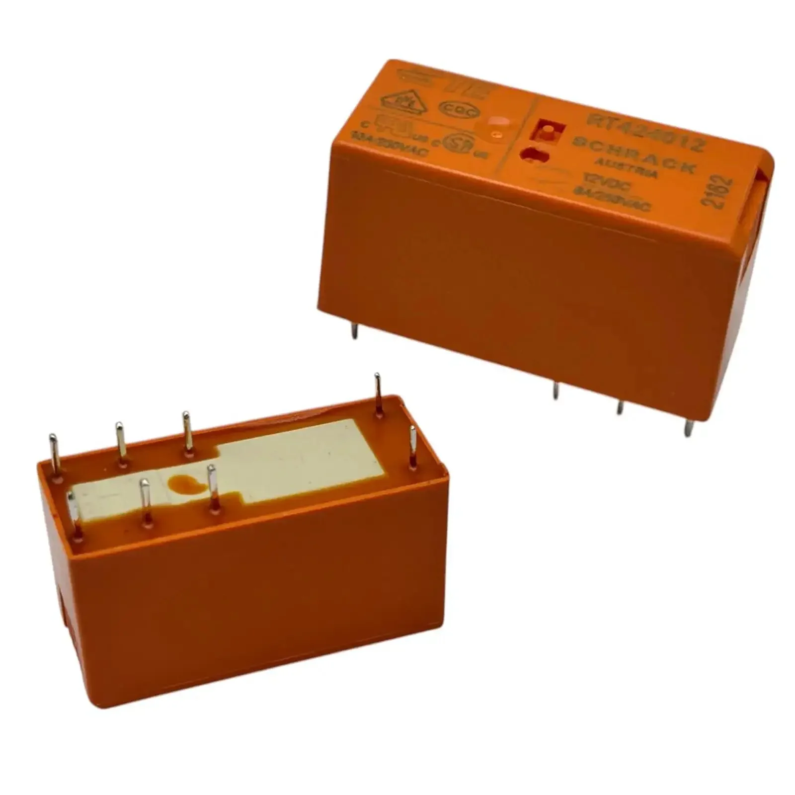 12V DC DPDT Power Relay 8A 8-Pin PCB Relay With Dual Form C Contacts, General Purpose Coil, Built Tough For Auto And Industrial Projects, Reliable Mounting, 2 Pack