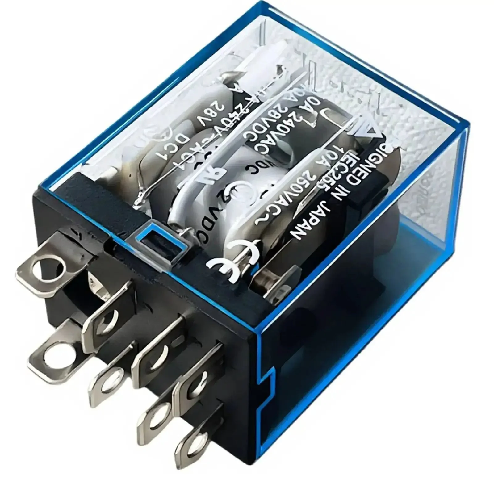 12V DC DPDT Power Relay With LED Indicator Beefy 10A At 250VAC Or 30VDC 8 Pin Plug In Base Form C Contacts Ice Cube Housing General Purpose Control Relay For Quick Diagnostics And Reliable Switching - Image 6