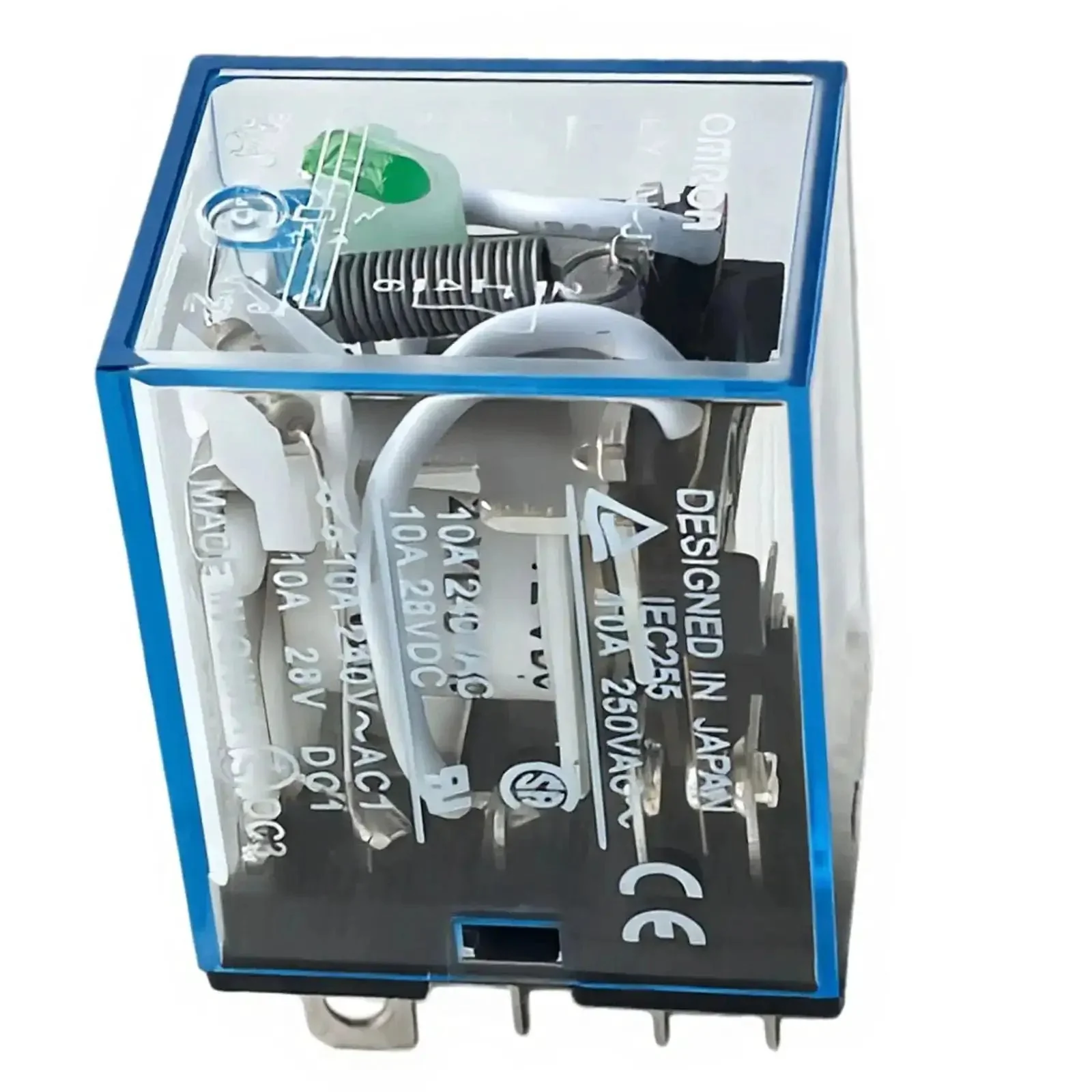 12V DC DPDT Power Relay With LED Indicator Beefy 10A At 250VAC Or 30VDC 8 Pin Plug In Base Form C Contacts Ice Cube Housing General Purpose Control Relay For Quick Diagnostics And Reliable Switching - Image 8