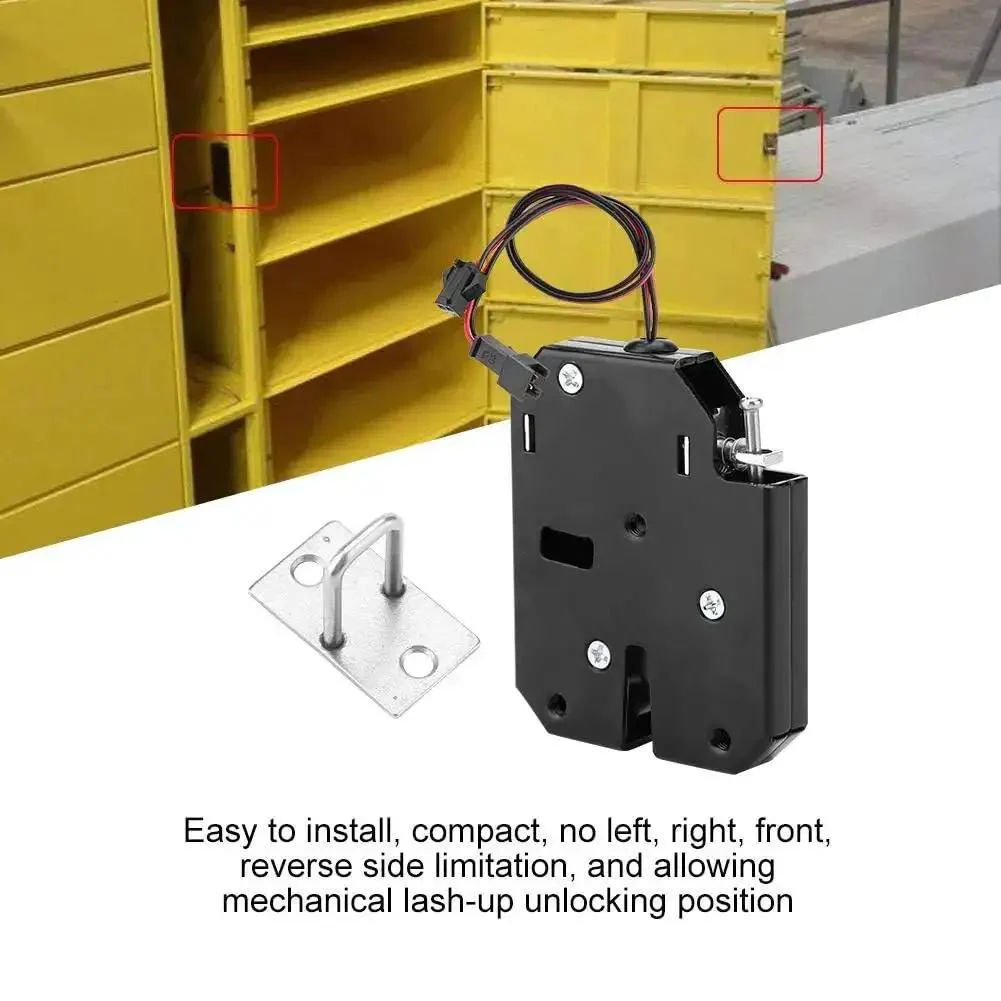 12V DC Electromagnetic Cabinet Lock With 150Kg Force Auto Lock When Power Is Off And Unlock On Power Rock Solid Solenoid Drawer Locker Lock For Cabinets Doors Lockers 1,000,000 Cycle Life - Image 3