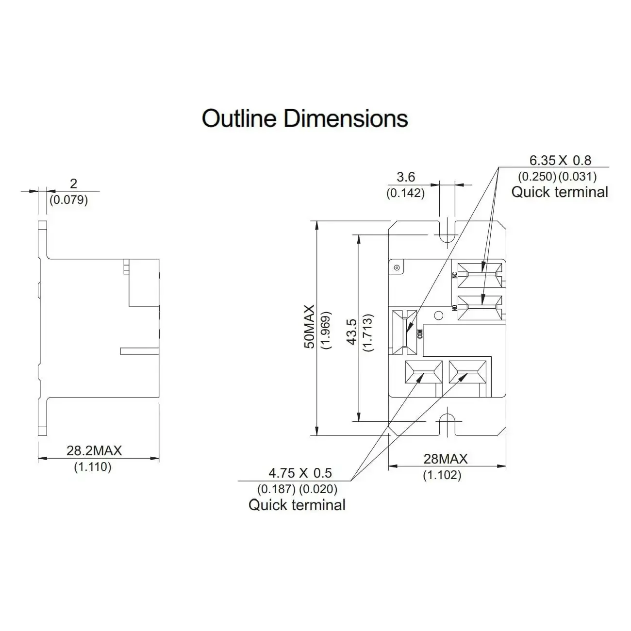 12V DC General Purpose Power Relay 30A 250VAC Rating, Single Pole Normally Open, AgSnO Contact Material, Quick Terminals, Flanged Cover, Black Housing For Reliable Control Circuits, Industrial Grade Relay Built Tough - Image 2