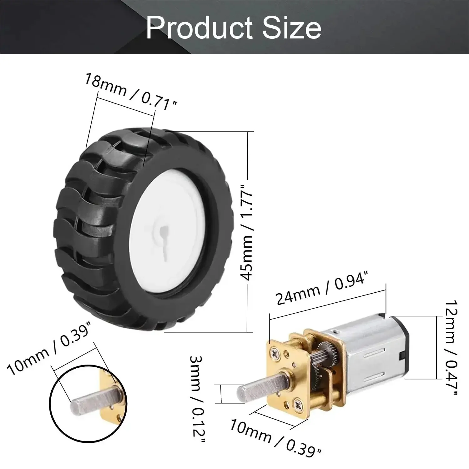 12V DC Mini Gear Motor N20 With D Shaft Fixed Frame Mount Nut And Plastic Wheel For DIY Toys And Science Projects High Torque Low Noise Micro Gearbox For Robotics Educators And Hobbyists - Image 7