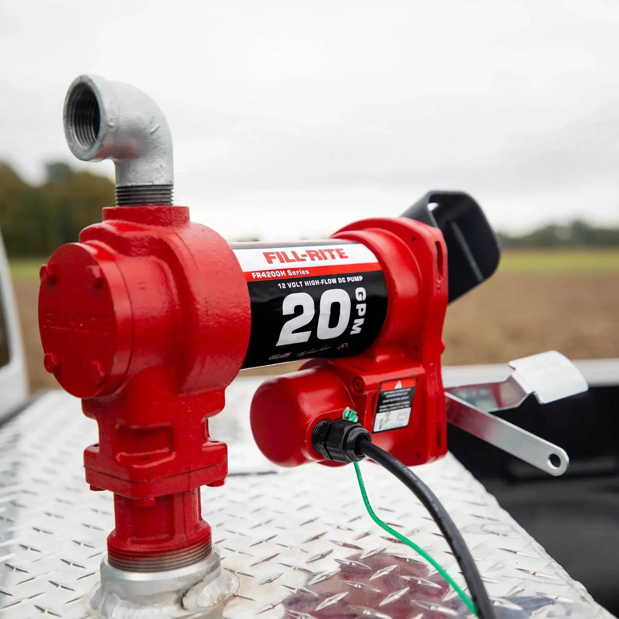 12V Fuel Transfer Pump 20 GPM Pump Only Durable Cast Iron Construction Handles Gasoline Diesel Kerosene Ethanol Methanol Biodiesel Blends Easy Installation With Removable Junction Box Rotates 180 Degrees Lifetime Warranty - Image 4