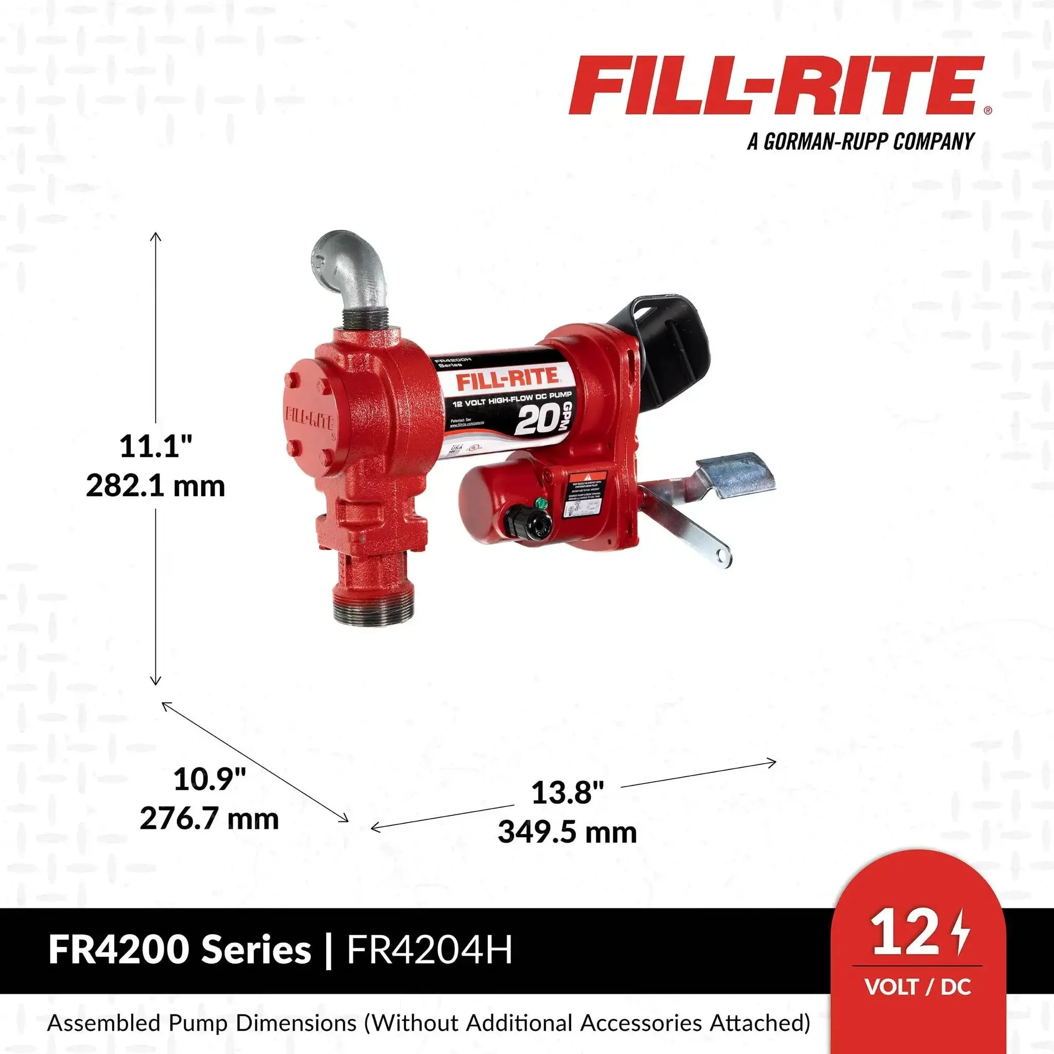 12V Fuel Transfer Pump 20 GPM Pump Only Durable Cast Iron Construction Handles Gasoline Diesel Kerosene Ethanol Methanol Biodiesel Blends Easy Installation With Removable Junction Box Rotates 180 Degrees Lifetime Warranty - Image 5