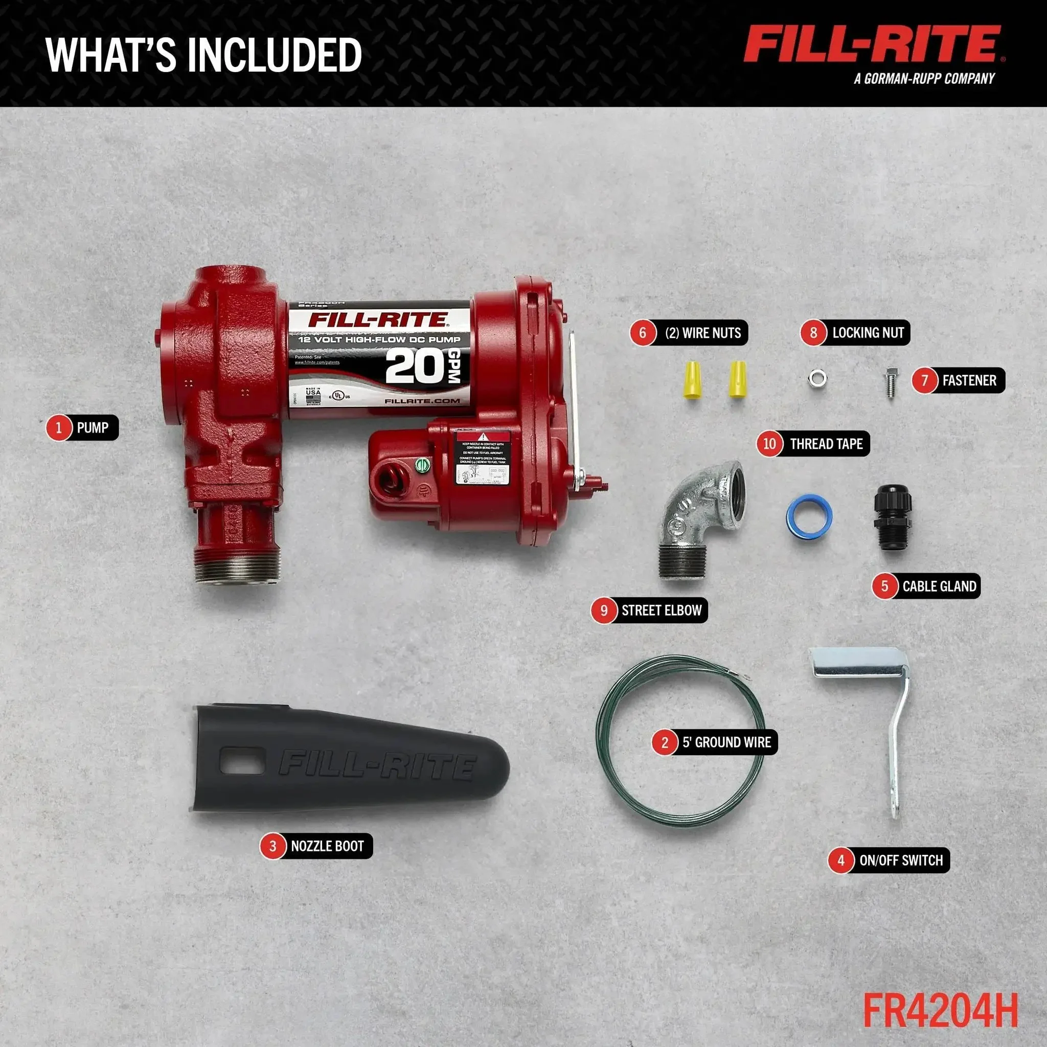 12V Fuel Transfer Pump 20 GPM Pump Only Durable Cast Iron Construction Handles Gasoline Diesel Kerosene Ethanol Methanol Biodiesel Blends Easy Installation With Removable Junction Box Rotates 180 Degrees Lifetime Warranty - Image 6
