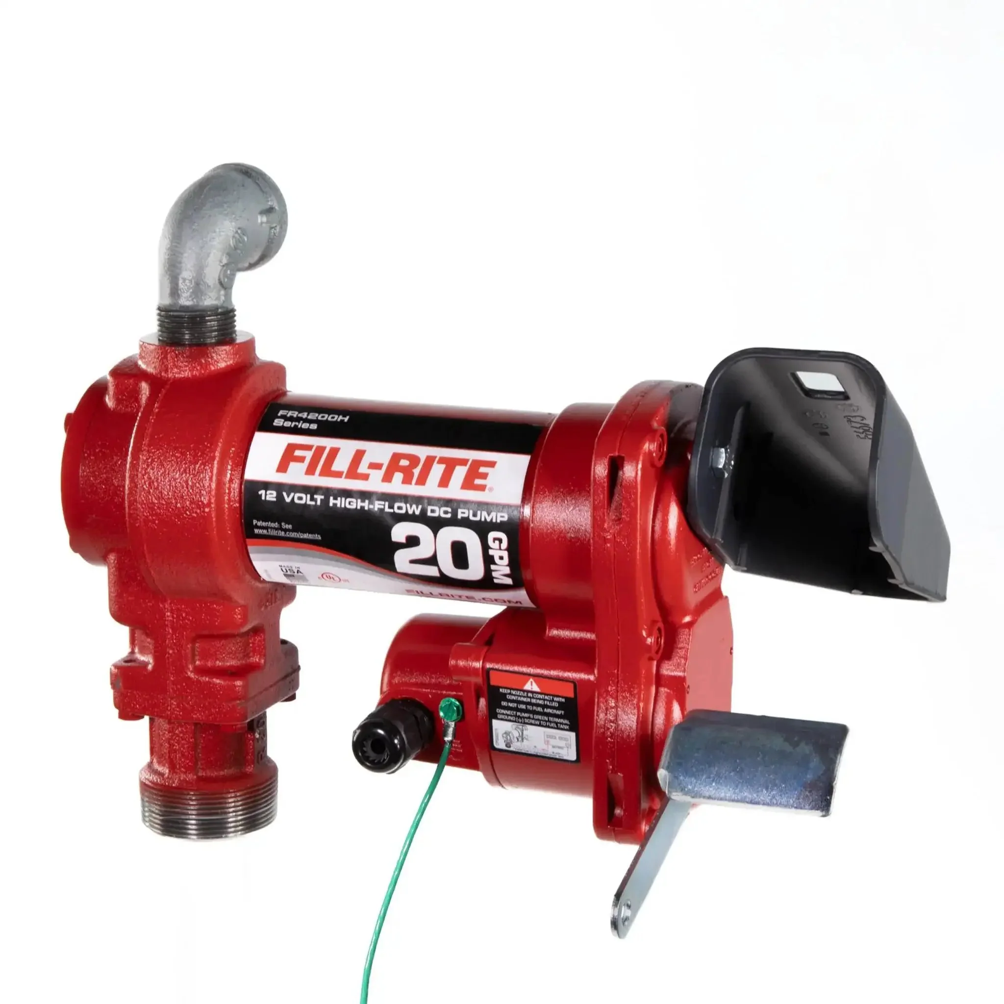 12V Fuel Transfer Pump 20 GPM Pump Only Durable Cast Iron Construction Handles Gasoline Diesel Kerosene Ethanol Methanol Biodiesel Blends Easy Installation With Removable Junction Box Rotates 180 Degrees Lifetime Warranty - Image 7