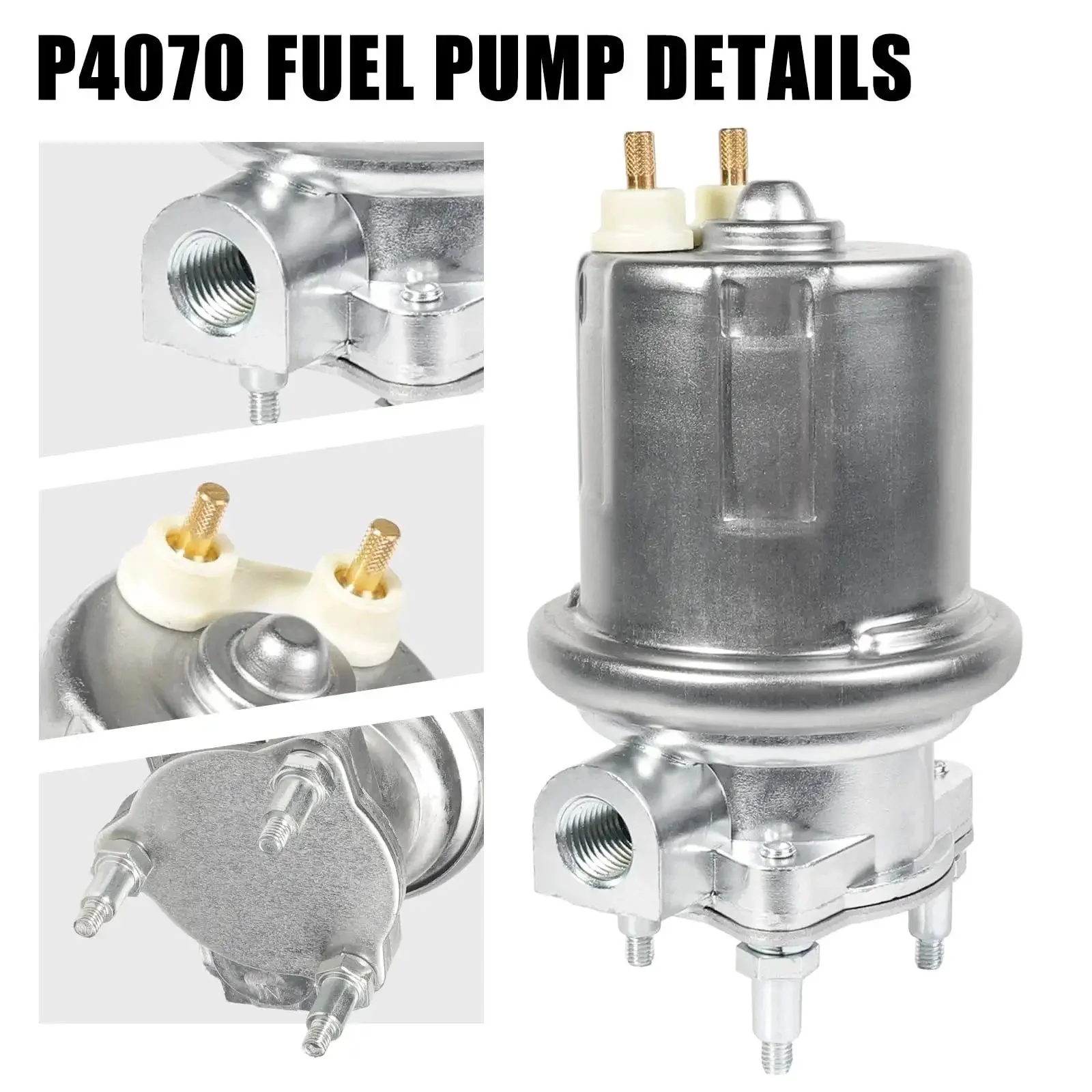 12V Inline Electric Fuel Pump For Carburetors Universal Replacement With Regulated 4-7 PSI Output One Quarter Inch Inlet And Outlet BSPT Rotary Vane Pump Workhorse Automotive Fuel Pump Kit For Car And Truck Projects - Image 7