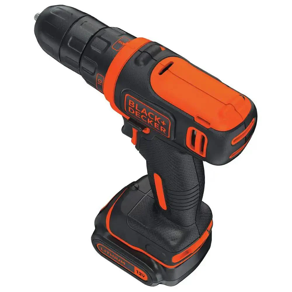 12V Max Drill And Home Tool Kit 60 Piece Set With Compact Lithium Ion Drill Driver LED Work Light Mid Handle Comfort Long Lasting Battery Value Over 125 Dollars Ideal For DIY Projects And Quick Home Repairs - Image 8