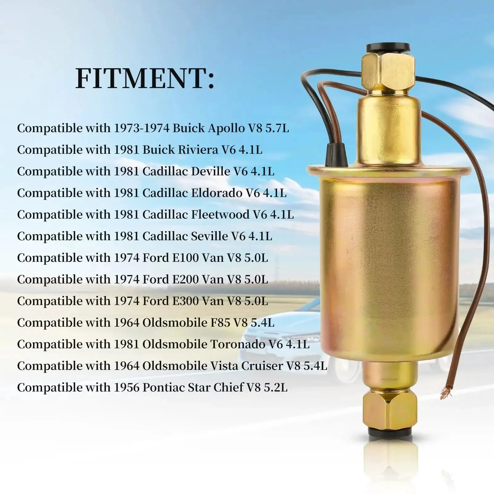 12V Universal Electric Fuel Pump 5-9 PSI 30 GPH Fuel Transfer Pump For Gasoline And Diesel Engines Carburetor Compatible Perfect For Cars Trucks Boats Generators And Lawn Mowers E8012S E8016S EP12S FD0002 P60430 - Image 7