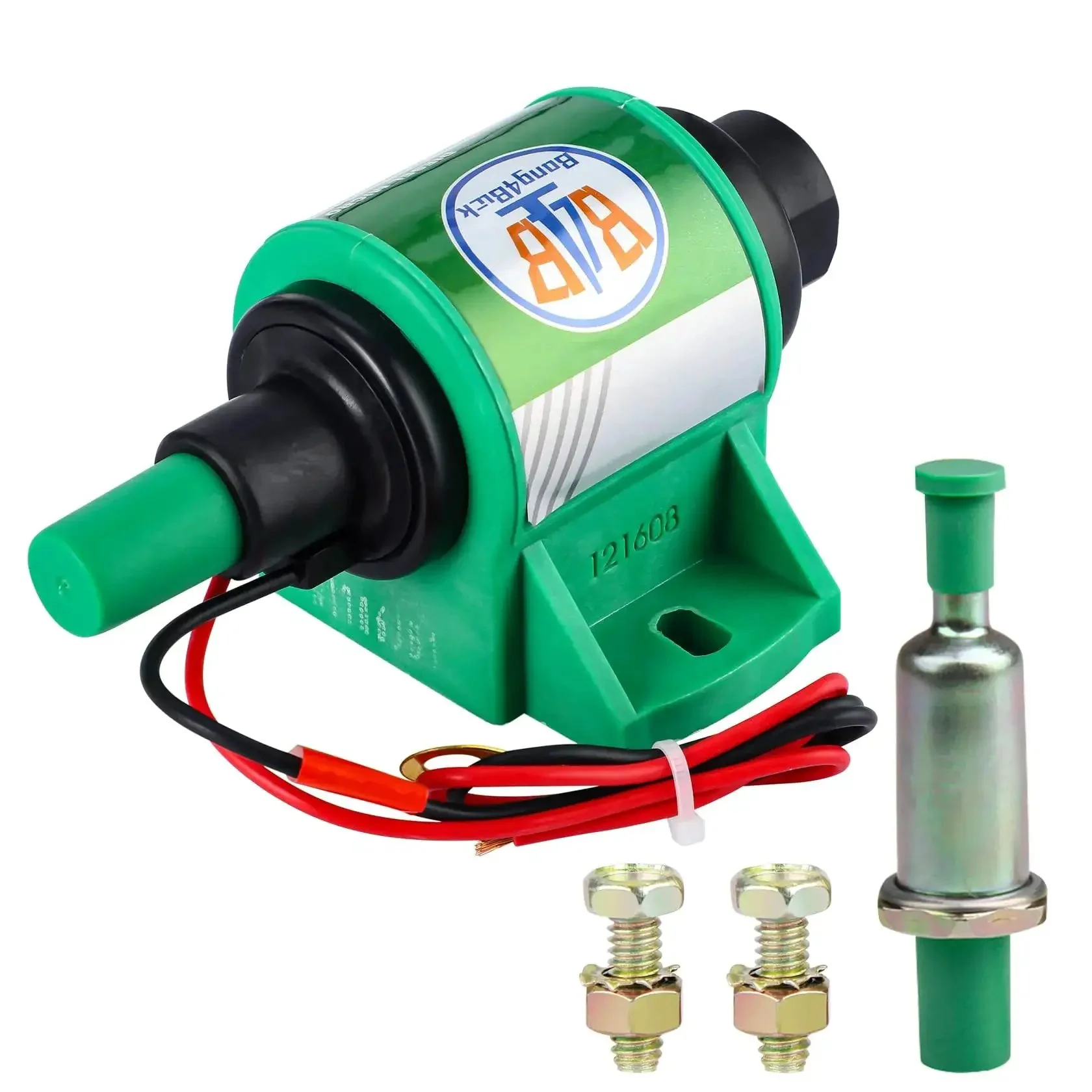 12V Universal Inline Fuel Pump With Five Sixteenth Inch Inlet And Outlet 35 GPH At Four To Seven PSI Low Amp Draw Heavy Duty Copper Coil Motor For Cars Boats And Small Engines Diesel And Gas Applications