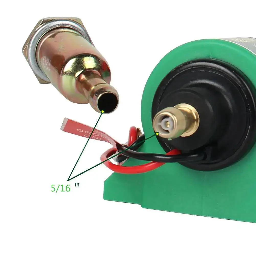 12V Universal Inline Fuel Pump With Five Sixteenth Inch Inlet And Outlet 35 GPH At Four To Seven PSI Low Amp Draw Heavy Duty Copper Coil Motor For Cars Boats And Small Engines Diesel And Gas Applications - Image 6