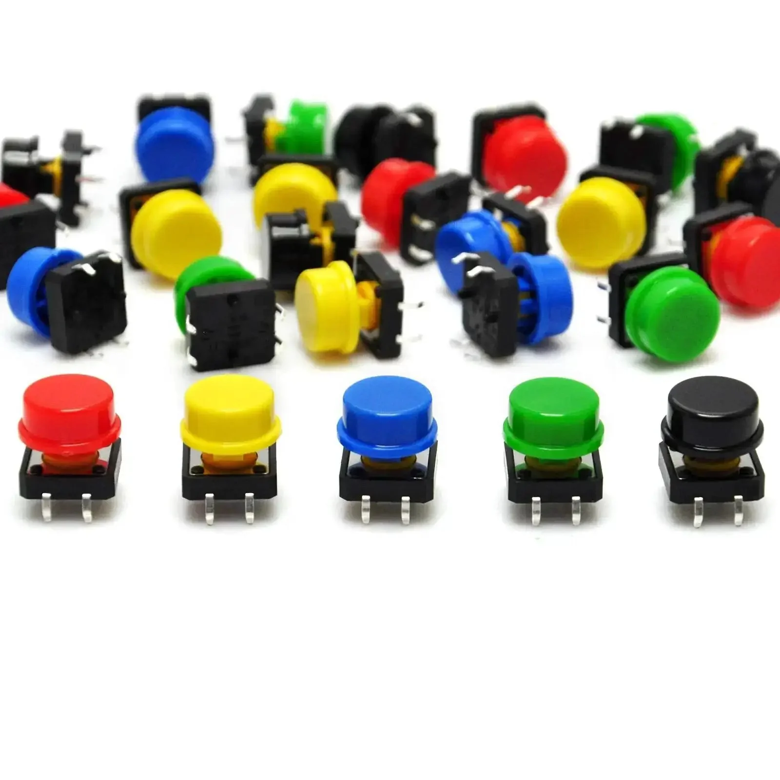 12x12x7.3mm Tactile Push Button Momentary SMD PCB Switch With Color Cap For Arduino Pack Of 25 Durable High Quality Clicks Up To 30000 Cycles For DIY Electronics Projects - Image 5