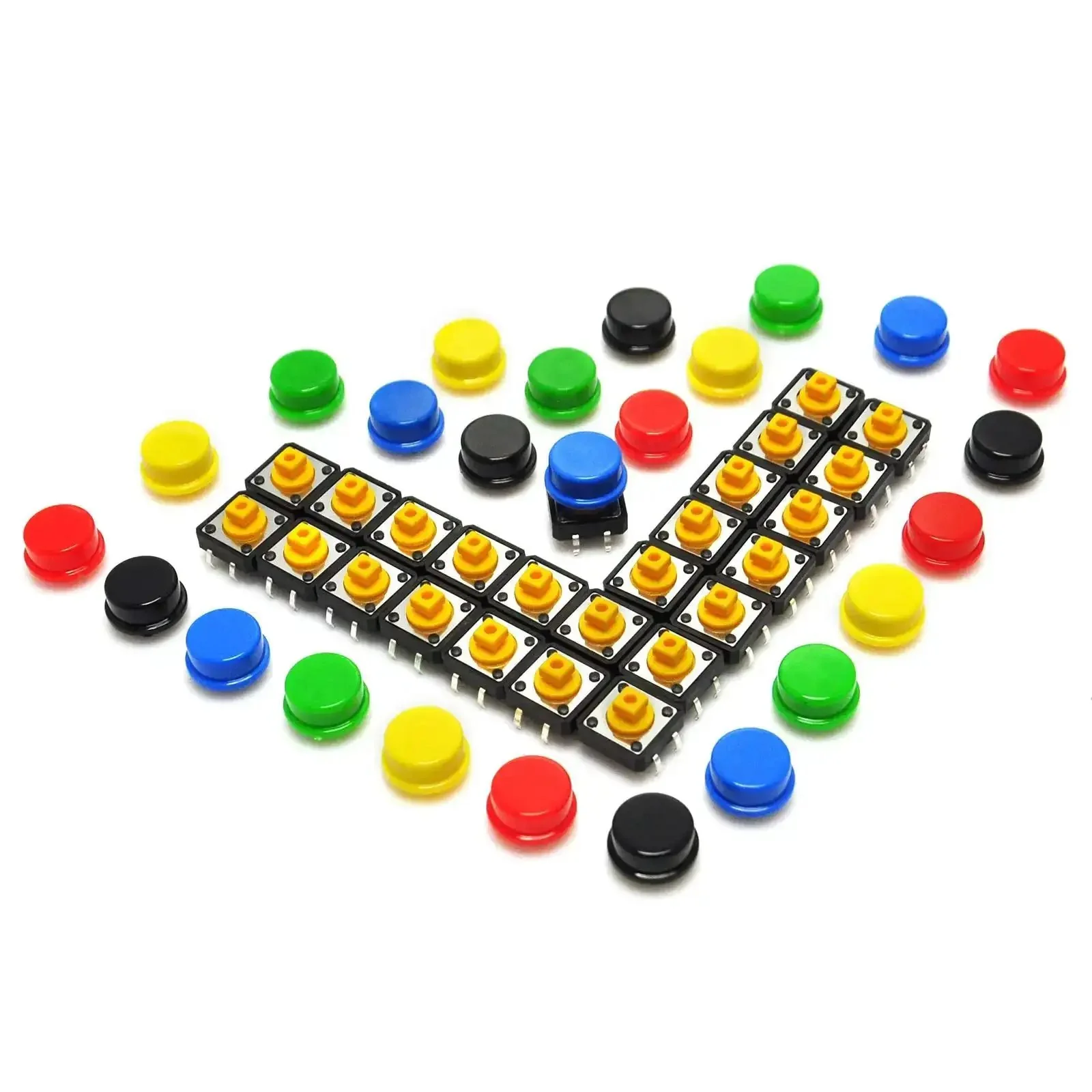 12x12x7.3mm Tactile Push Button Momentary SMD PCB Switch With Color Cap For Arduino Pack Of 25 Durable High Quality Clicks Up To 30000 Cycles For DIY Electronics Projects - Image 6