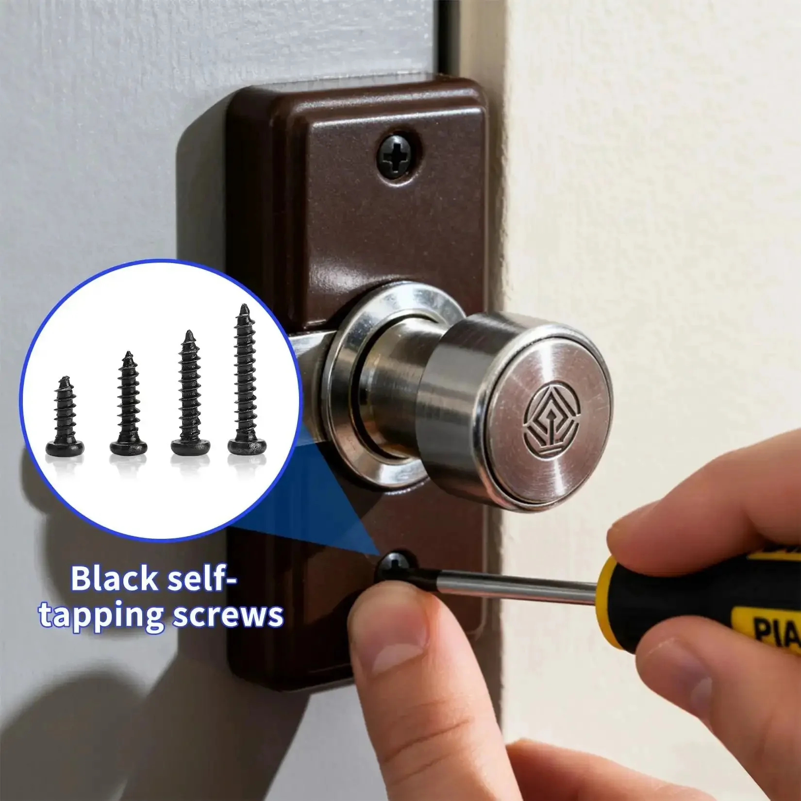 1300 Pcs Wood Screws Assortment Kit M2 M2.5 M3 Self Tapping Phillips Pan Head Screws For Wood And Plastic Furniture DIY Projects Black Durable Carbon Steel Construction For Lasting Use In Woodworking - Image 3