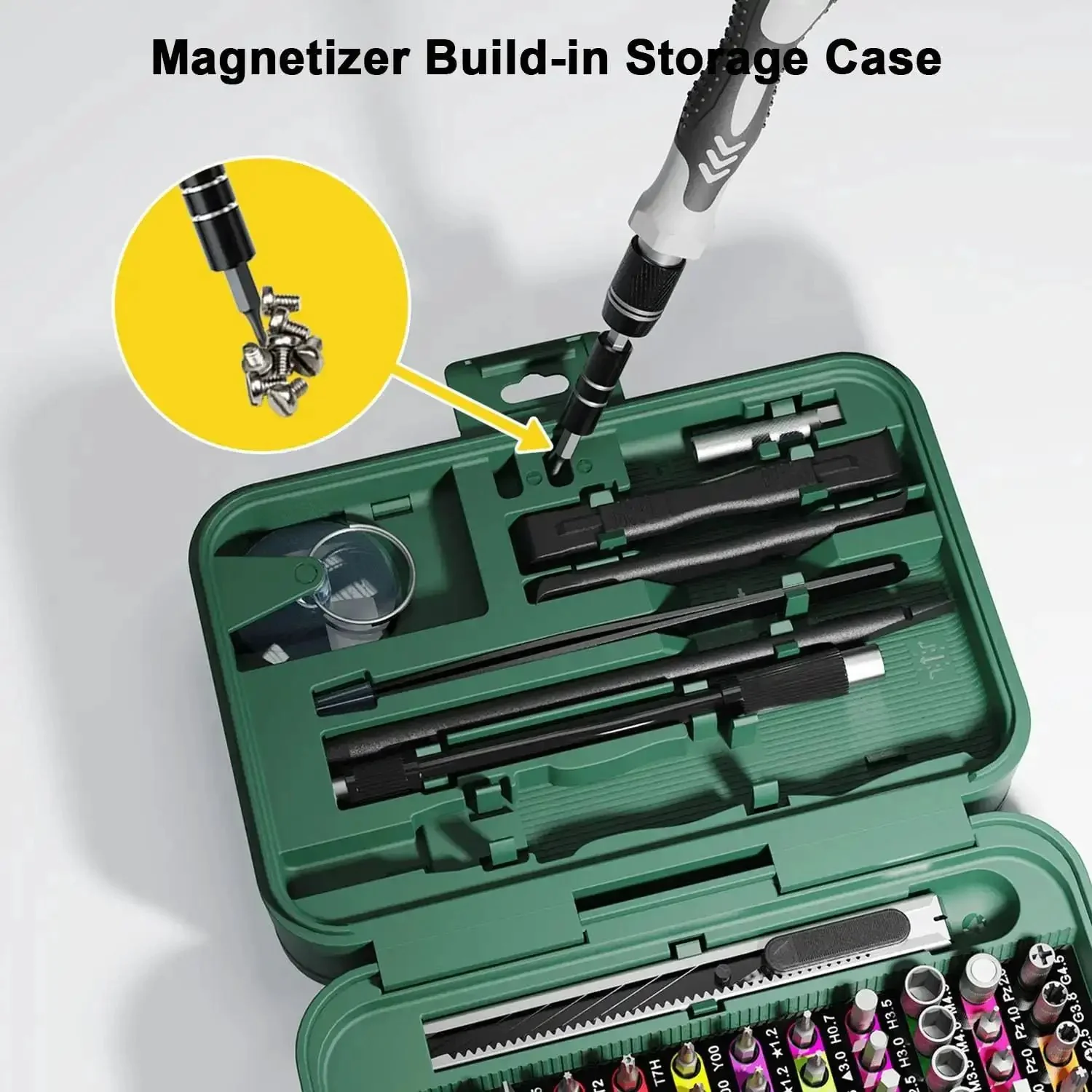 132 In 1 Mini Precision Screwdriver Set With Color Coded Bits Magnetic Tool Kit Built In Magnetizer Storage Case 108 Bits For IPhone Mac IPad Tablets For Quick Repairs On Phones And Tablets With A Durable Storage Box - Image 3
